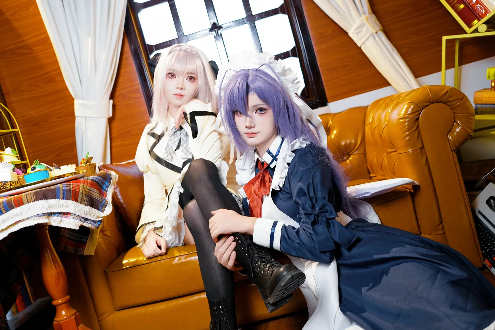 黑丝cos, galgame cosplay, 小仓朝日cos, 近月少女的礼仪, 樱小路露娜cos