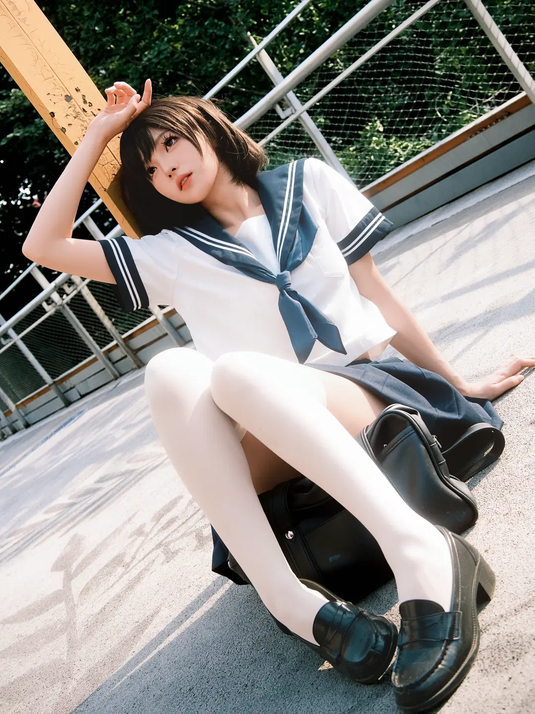 JK制服, 白丝, 水手服, 日系写真, 复古相机