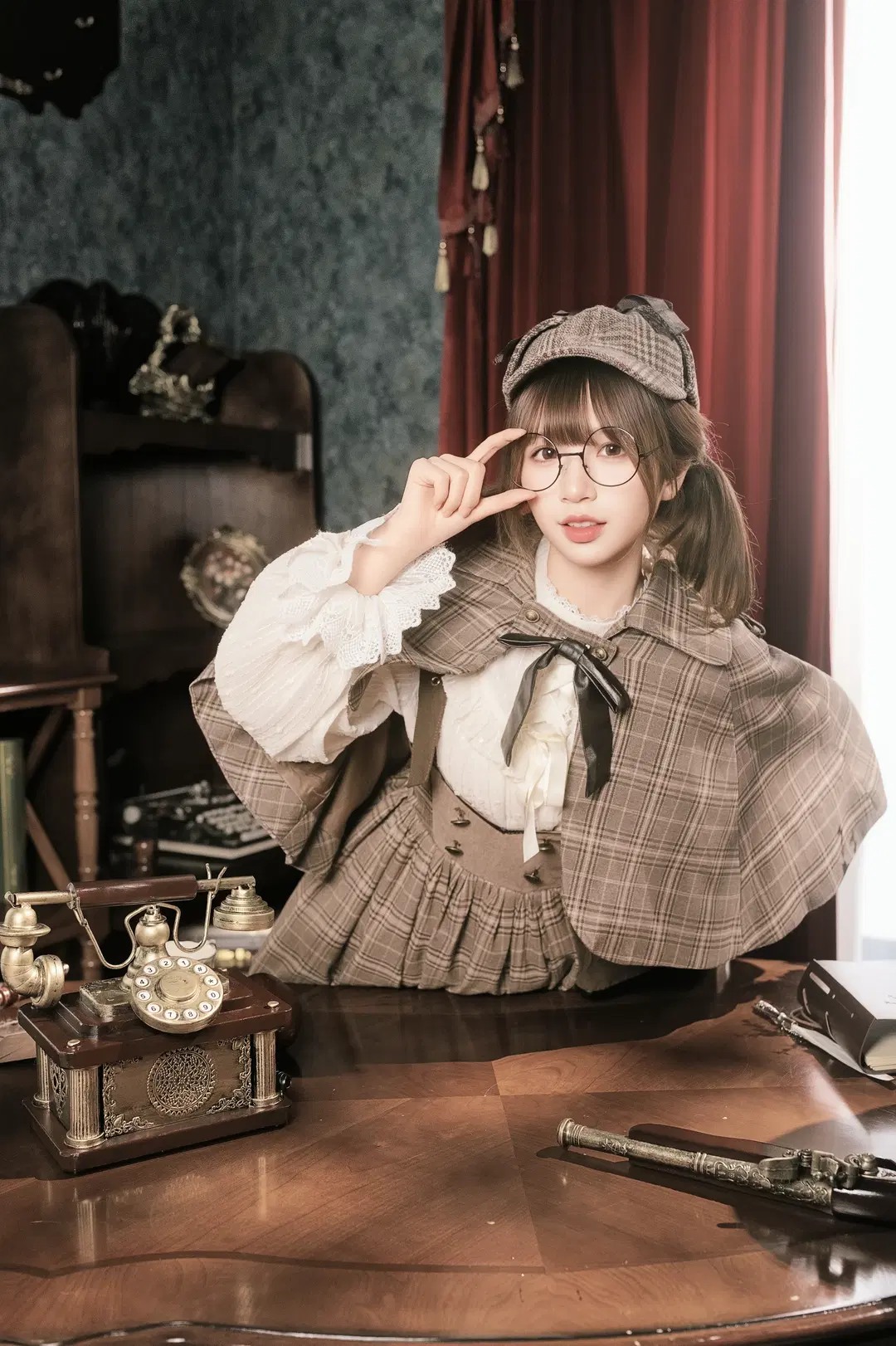 vintage detective style Cosplay: British collegiate style Infused with Bookish Charm and Sophistication by 北面色影 - Image 15