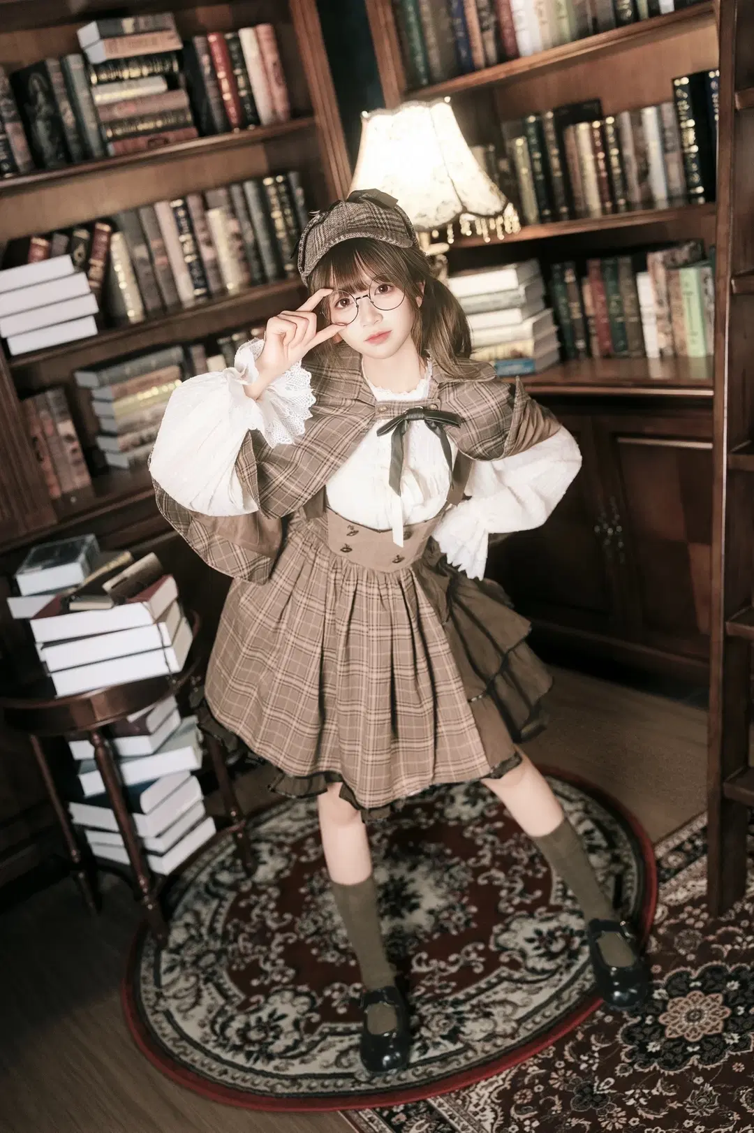 vintage detective style Cosplay: British collegiate style Infused with Bookish Charm and Sophistication by 北面色影 - Image 16