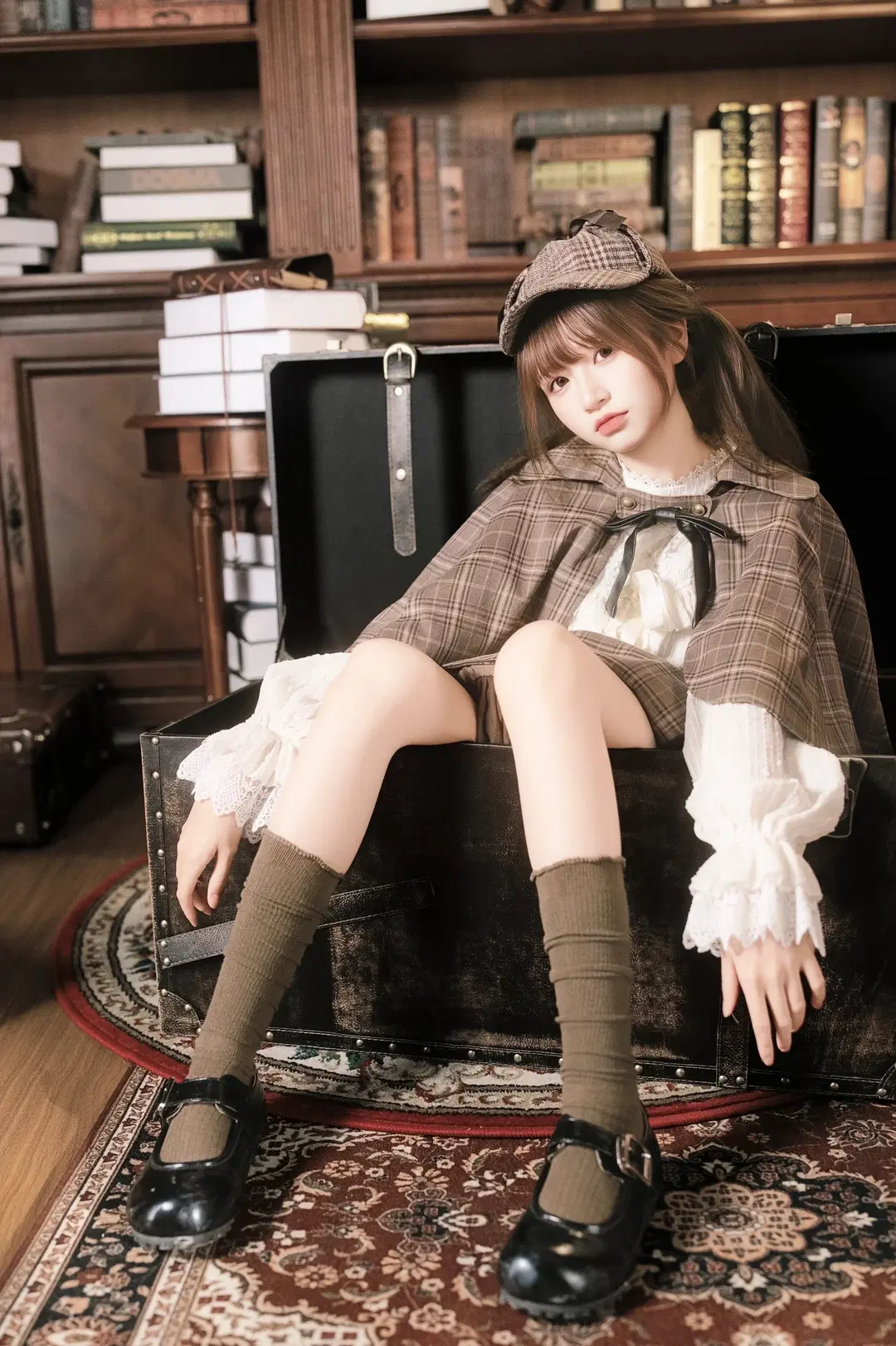vintage detective style Cosplay: British collegiate style Infused with Bookish Charm and Sophistication by 北面色影 - Image 7
