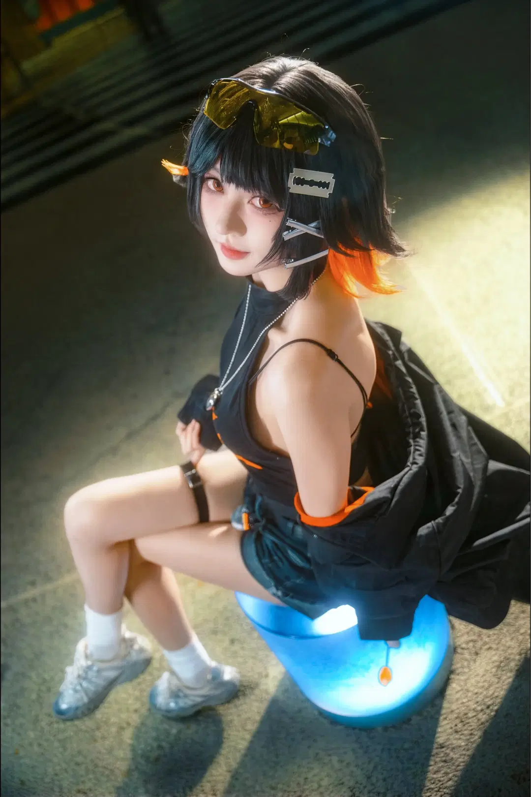 【鲨鱼妹cos】绝区零的街头夜拍，今天也没抓到雅迪 - 北面色影 - 第10张