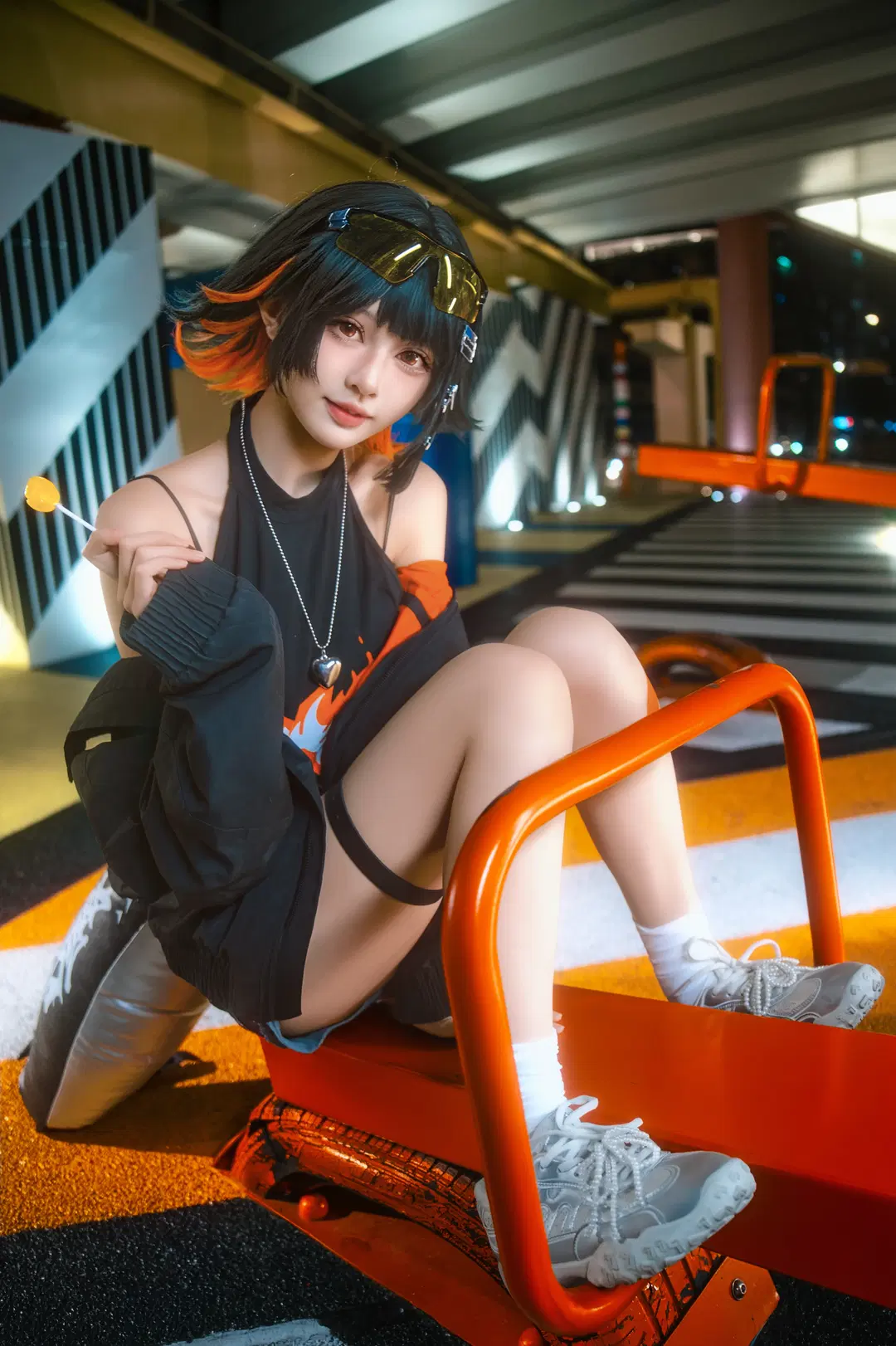 【鲨鱼妹cos】绝区零的街头夜拍，今天也没抓到雅迪 - 北面色影 - 第12张