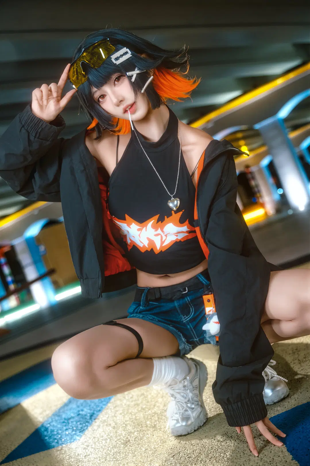 【鲨鱼妹cos】绝区零的街头夜拍，今天也没抓到雅迪 - 北面色影 - 第2张