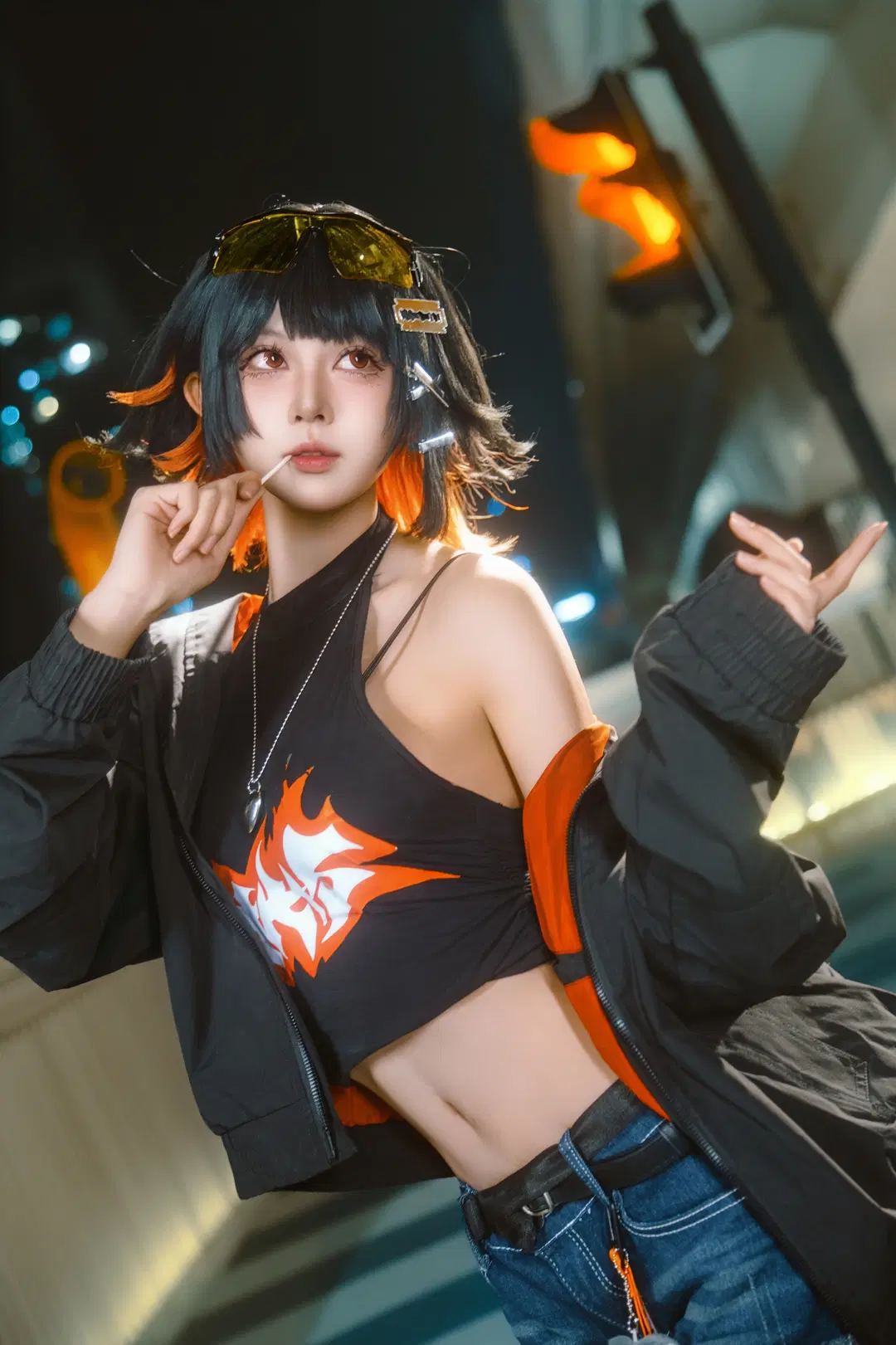 【鲨鱼妹cos】绝区零的街头夜拍，今天也没抓到雅迪 - 北面色影 - 第4张