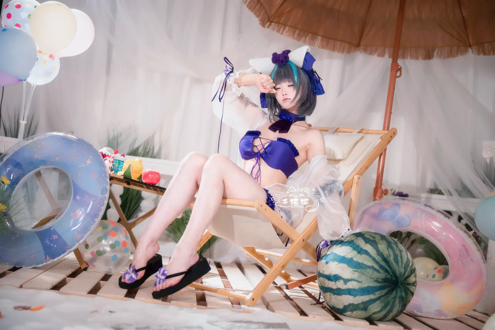 【柴郡cos】碧蓝航线的夏日风情，这套泳装太棒了 - 青阳 - 第5张