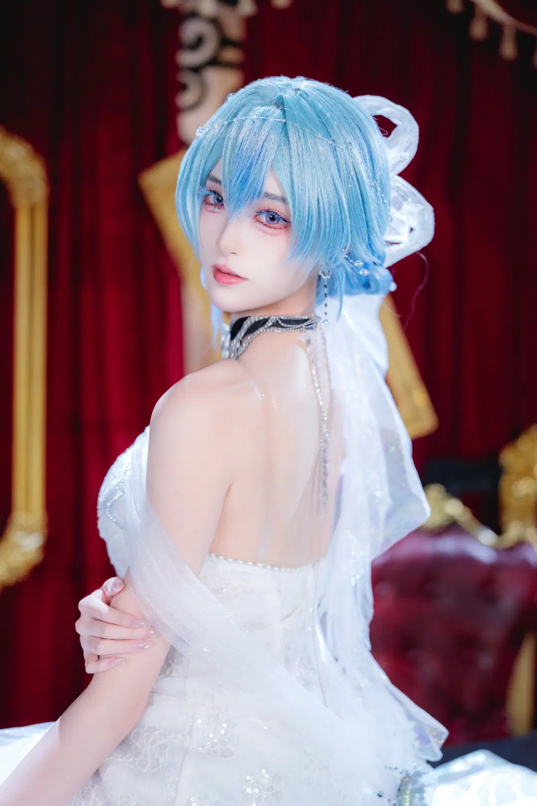 【守岸人cos】鸣潮 鸣乐之时 纯白纱裙的钢琴之约 - 青阳 - 第5张