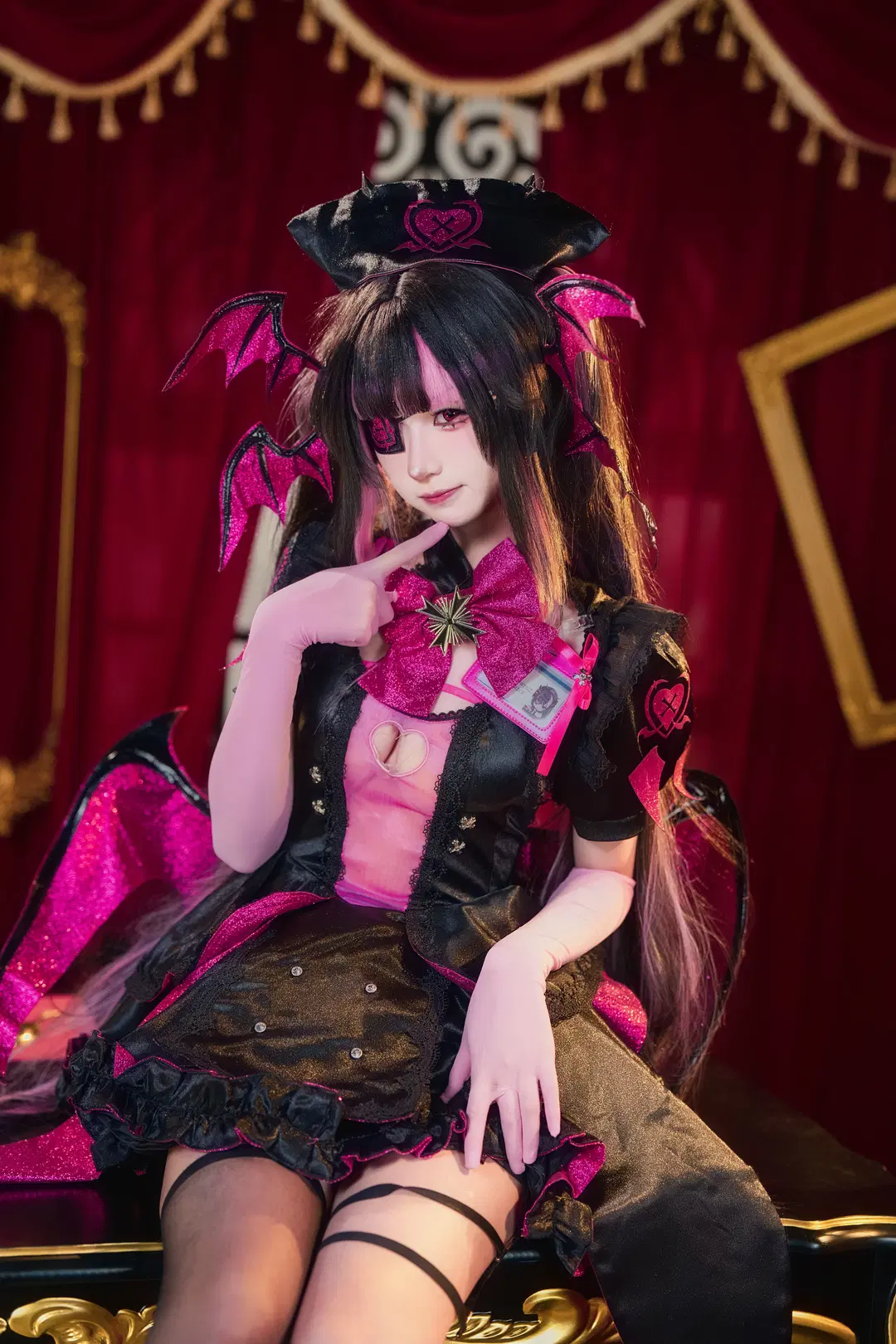 【プリンツ・モーリッツコスプレ】『アズールレーン』黒ピンクの蝙蝠羽、夜の帳のスイートハート - 青阳 - 3枚目