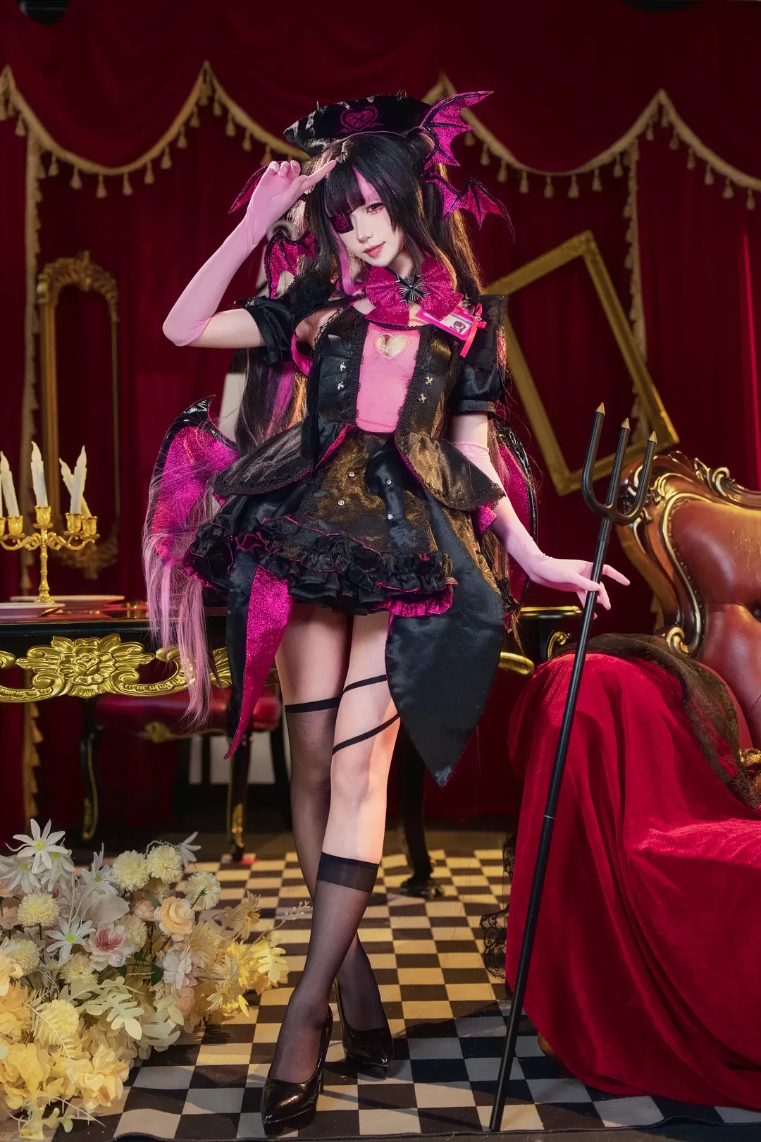 アズールレーン, 二次元コスプレ, 黒ストッキング, ダーク系コスプレ, プリンツ・モーリッツコスプレ