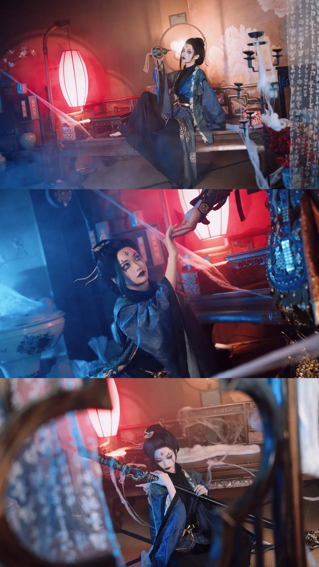 Ancient style cosplay, Fourth Sister Cosplay, Black Myth: Wukong, Demonic cultivator photoshoot / Heavily retouched photos, Game characters stepping into reality