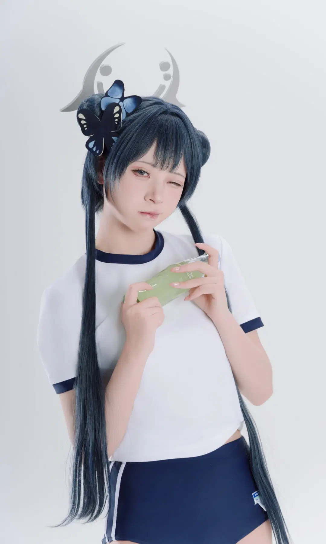 【妃咲cos】蔚蓝档案龙华妃咲，白棚运动风元气满满 - TimeAfterTime - 第8张
