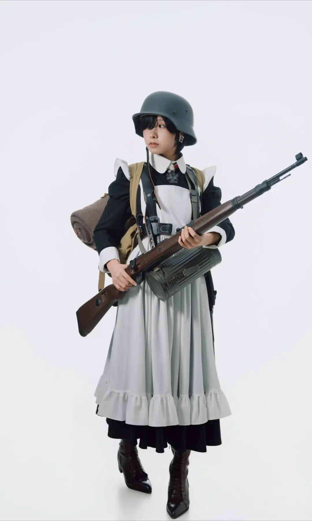 cosplay, 戰術穿搭, 白棚攝影, 戰術娘, 德系女僕
