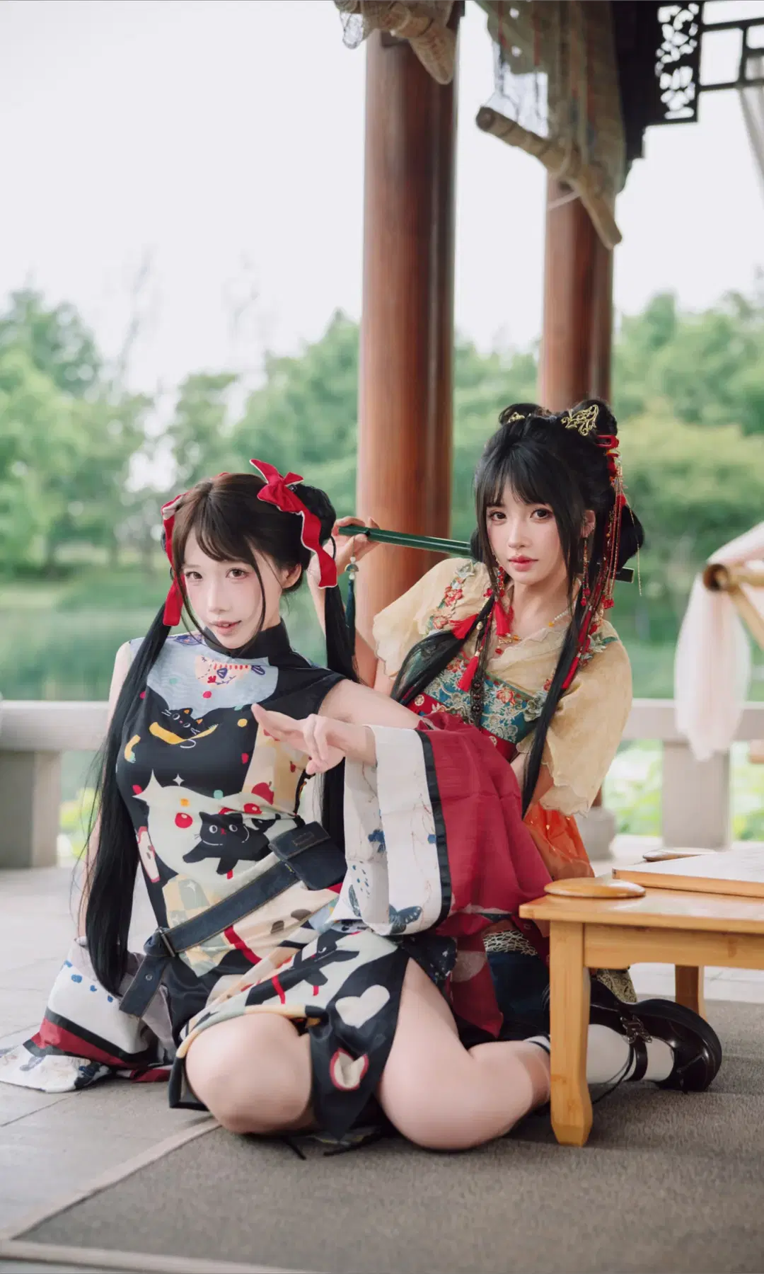 古风写真, 汉服摄影, 园林外景, 古风妆造, 胶片风