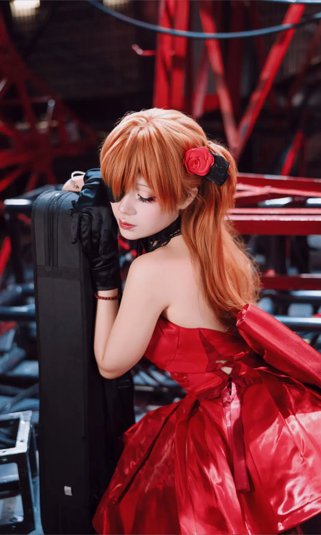 【Asuka Cosplay】Neon Genesis Evangelion Red Dress Industrial Style Cosplay Photoshoot by TimeAfterTime - Image 3