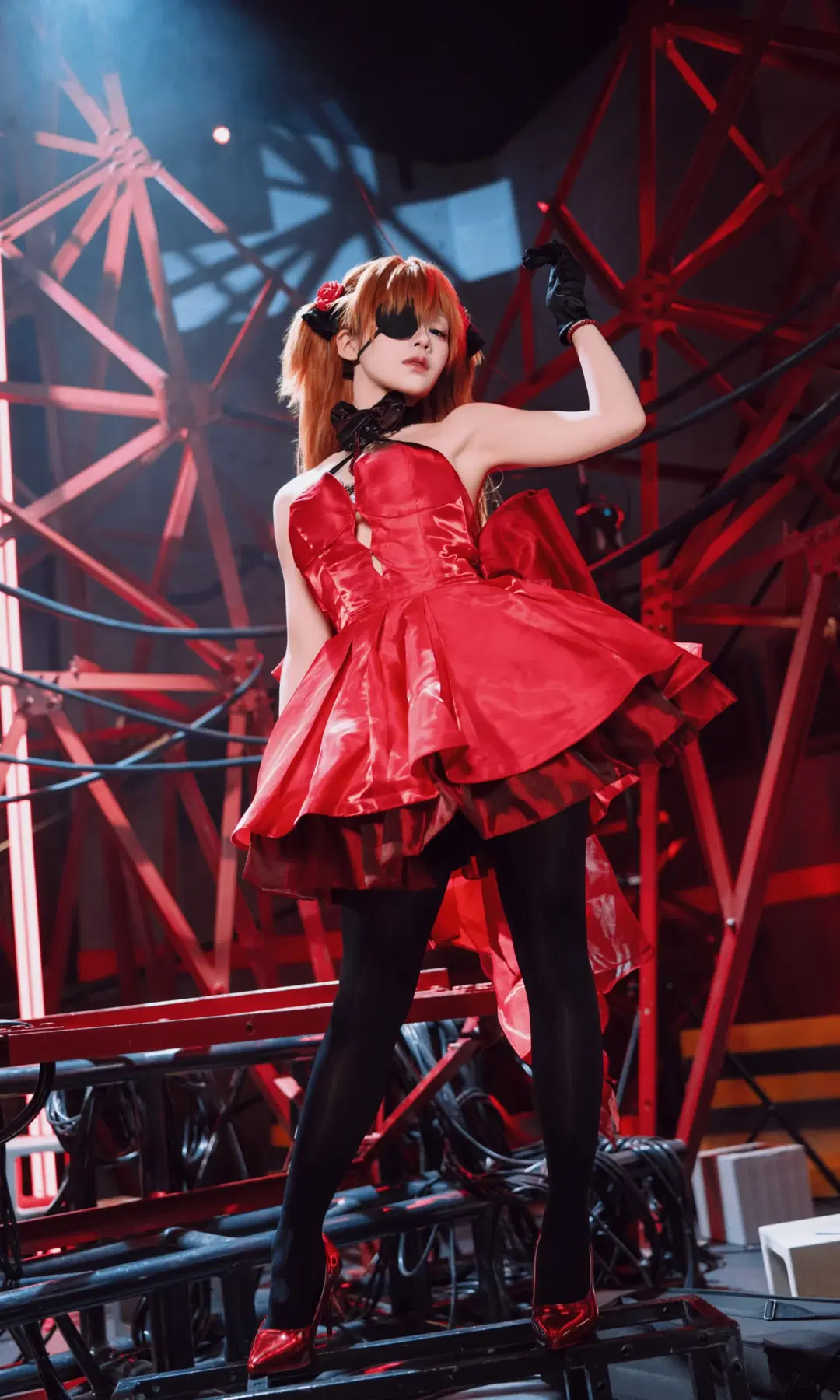二次元, コスプレ写真, アスカコスプレ, 新世紀エヴァンゲリオン, ストッキング