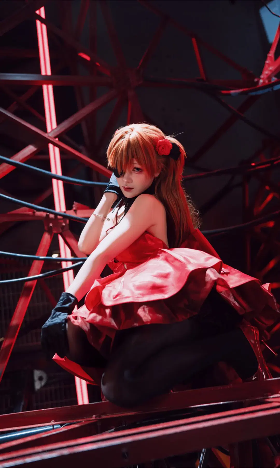 【Asuka Cosplay】Neon Genesis Evangelion Red Industrial Style Meets NIKKE Dark Aesthetics by TimeAfterTime - Image 10