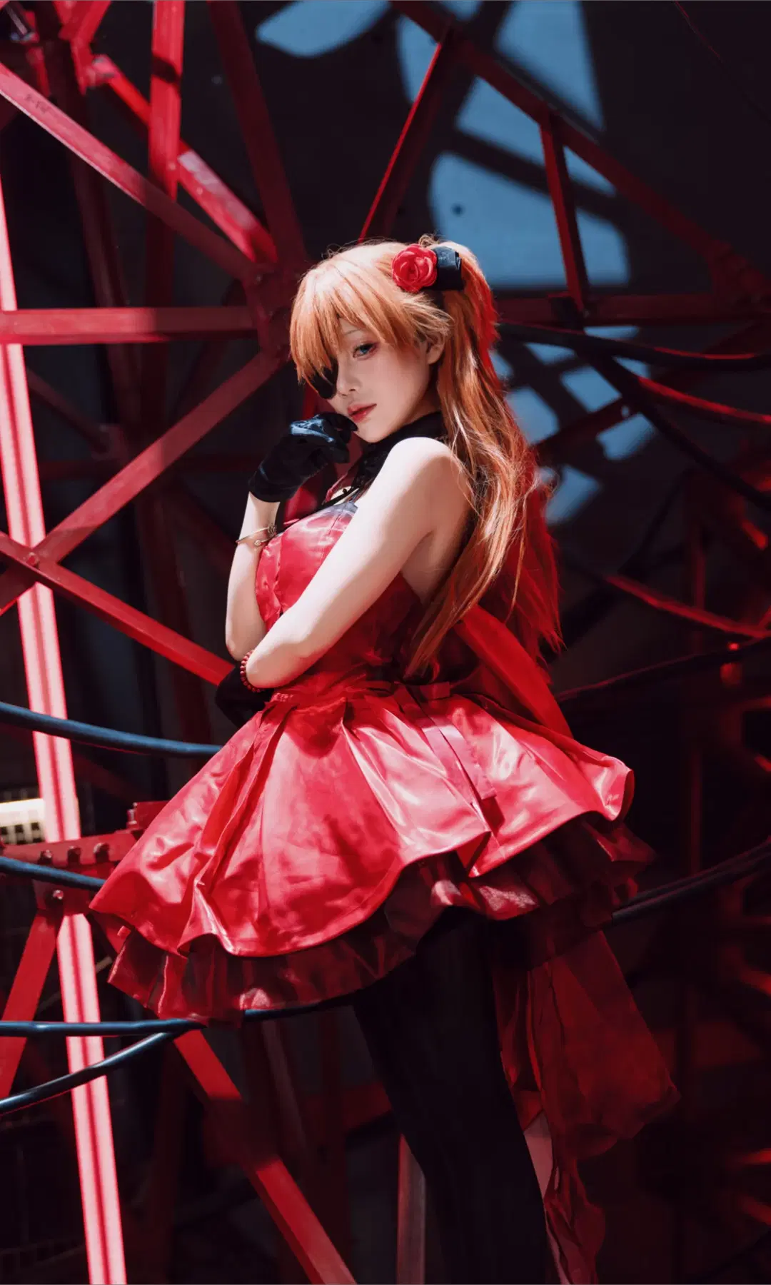 【Asuka Cosplay】Neon Genesis Evangelion Red Industrial Style Meets NIKKE Dark Aesthetics by TimeAfterTime - Image 3