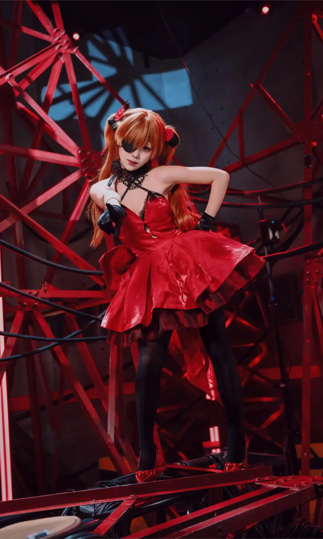 【Asuka Cosplay】Neon Genesis Evangelion Red Industrial Style Meets NIKKE Dark Aesthetics by TimeAfterTime - Image 4