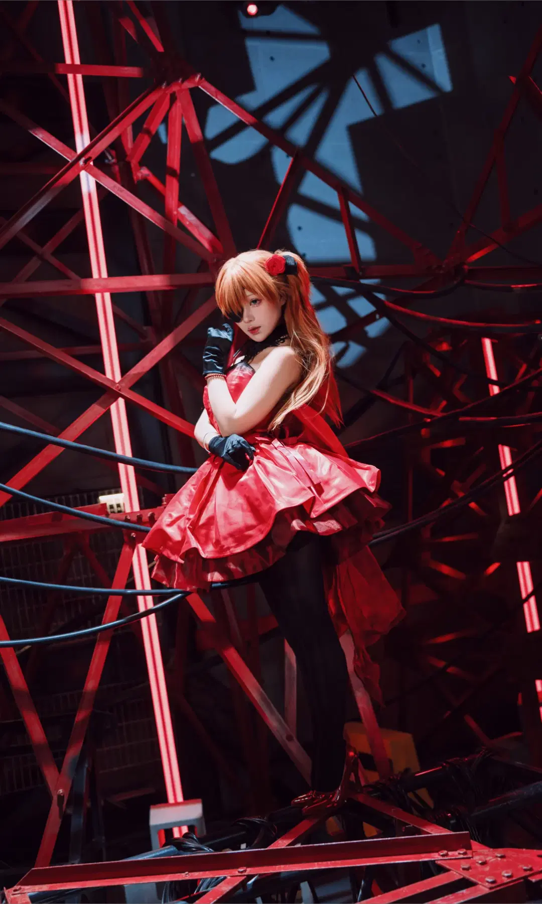 【Asuka Cosplay】Neon Genesis Evangelion Red Industrial Style Meets NIKKE Dark Aesthetics by TimeAfterTime - Image 6