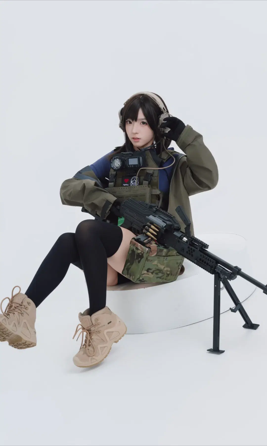 cosplay, 战术少女, 过膝袜, 山雀cos, 暗区突围