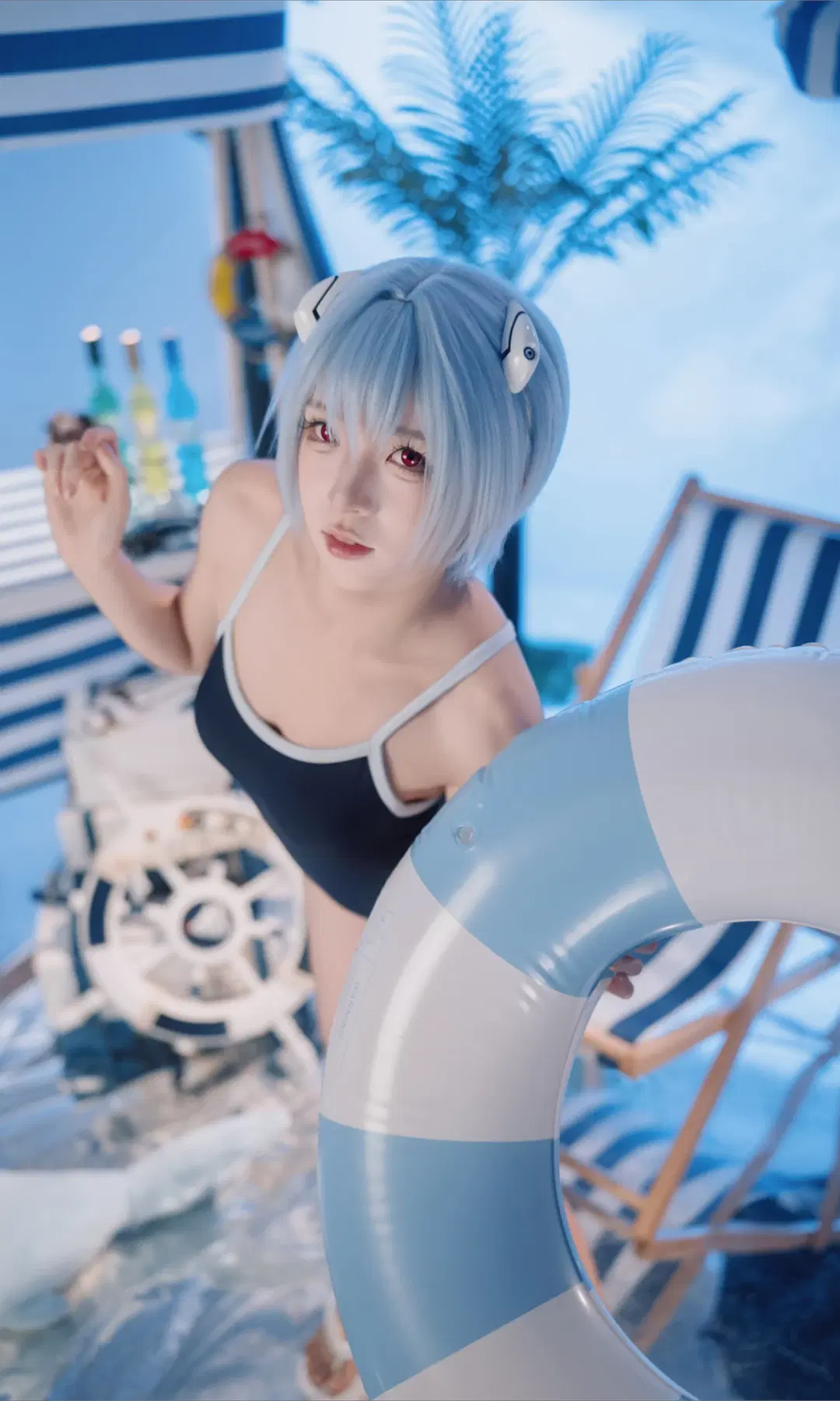 【綾波麗cos】新世紀福音戰士的夏日清涼海灘 - TimeAfterTime - 第2張