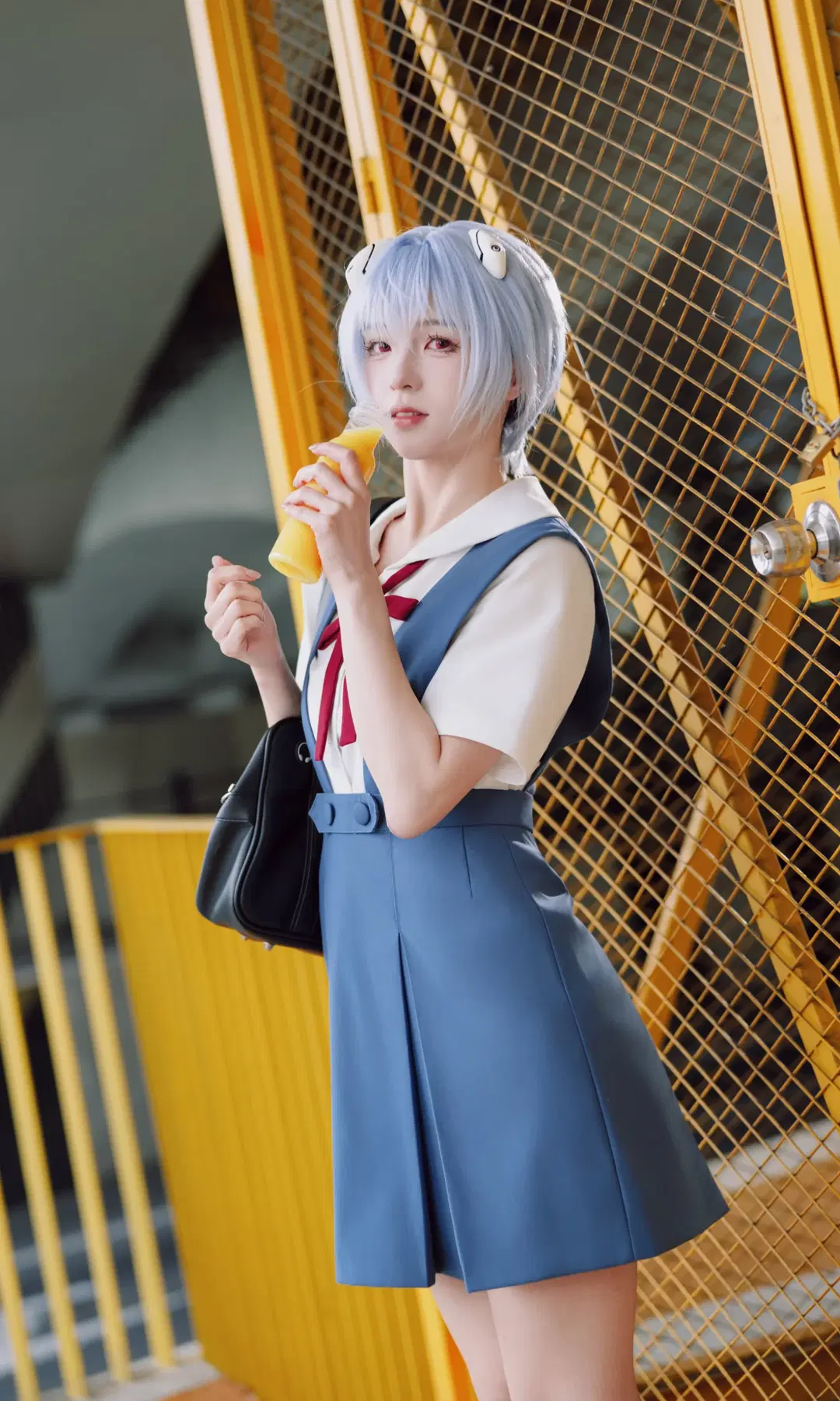 【绫波丽cos】新世纪福音战士的蓝色制服场照，试试这瓶橙汁 - TimeAfterTime - 第4张