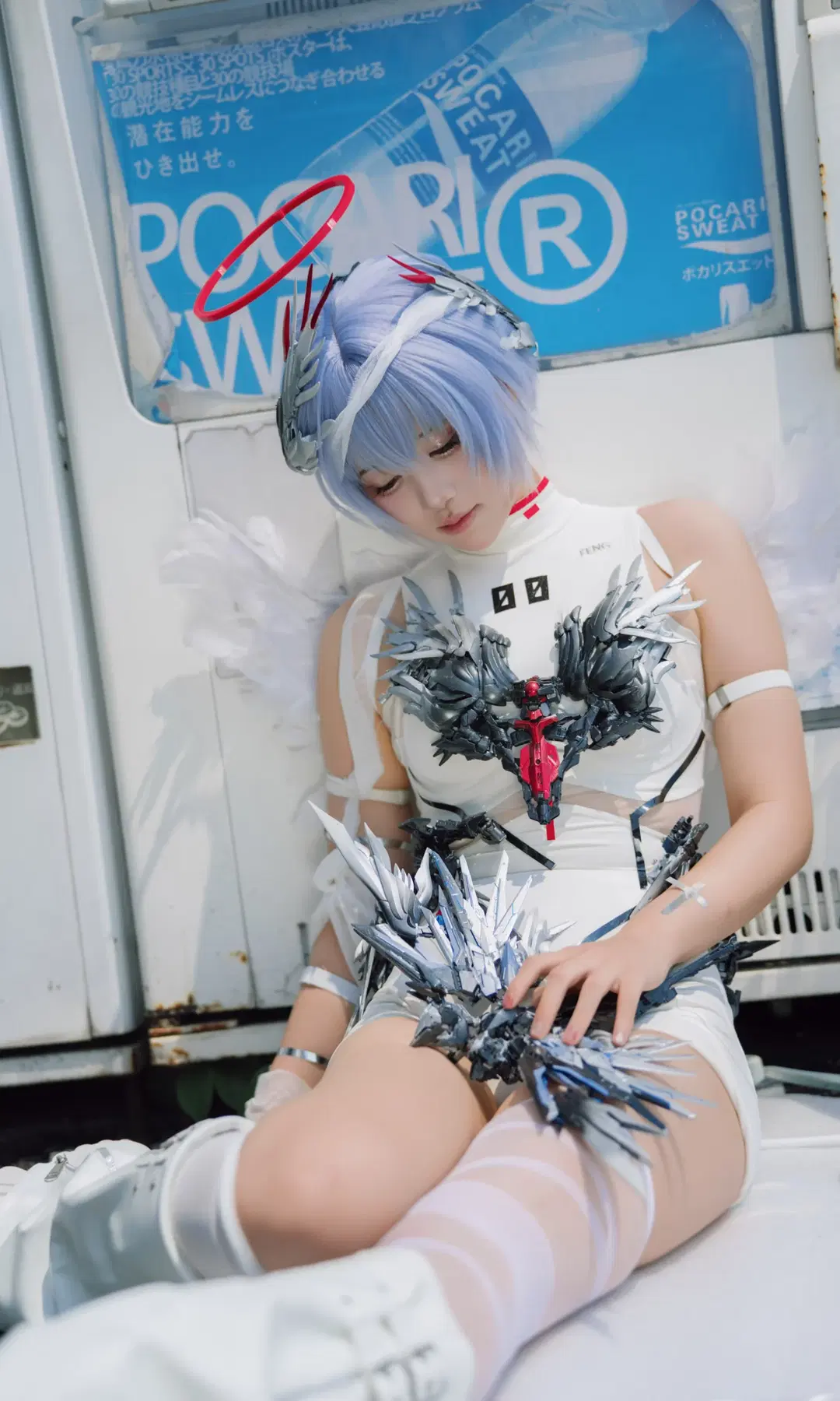 绫波丽cos, EVA, 白丝, 新世纪福音战士, 机甲风cos