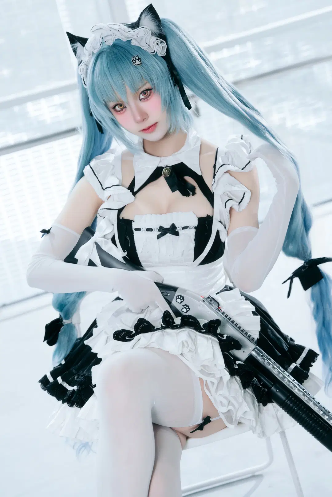 【プリバティ コスプレ】『勝利の女神：NIKKE』萤火虫アニメイベント メイド服コスプレの猫娘スタイリング - JZ_L - 2枚目