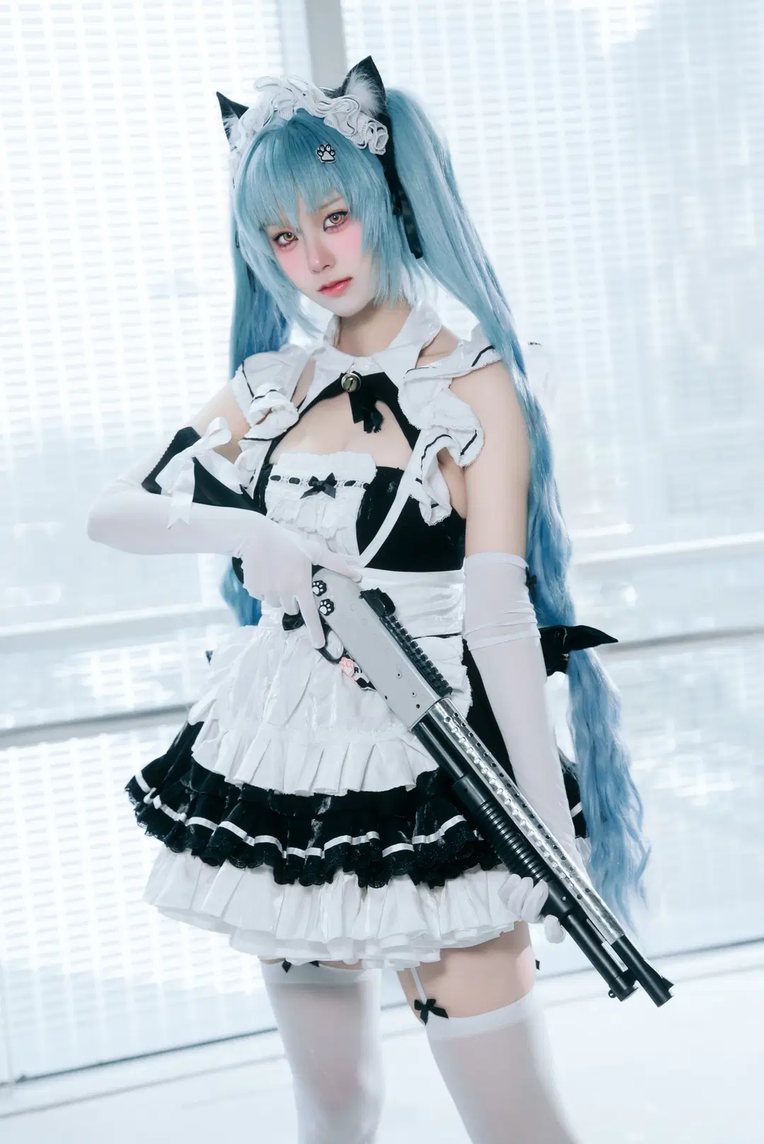 【プリバティ コスプレ】『勝利の女神：NIKKE』萤火虫アニメイベント メイド服コスプレの猫娘スタイリング - JZ_L - 4枚目
