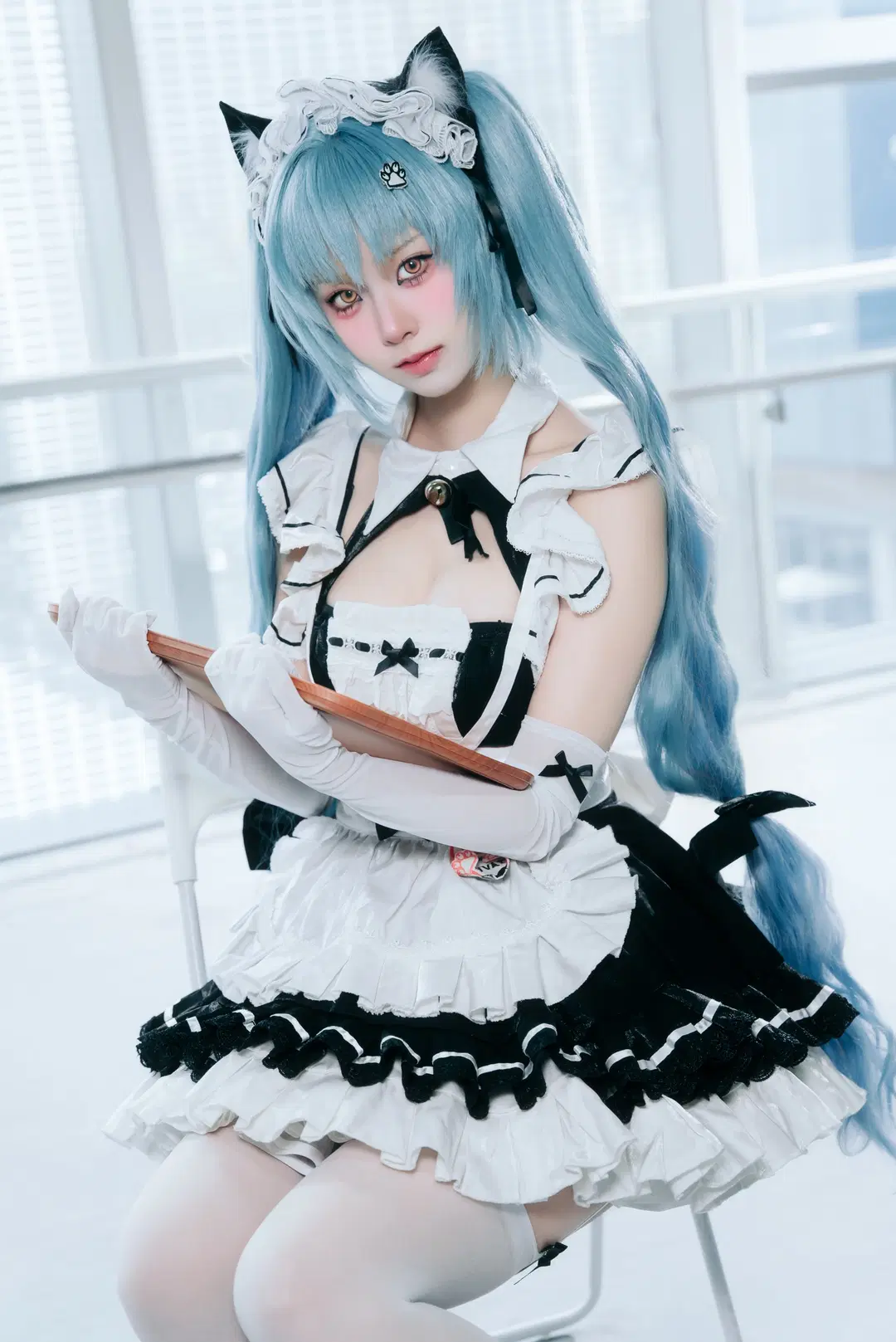 【プリバティ コスプレ】『勝利の女神：NIKKE』萤火虫アニメイベント メイド服コスプレの猫娘スタイリング - JZ_L - 5枚目