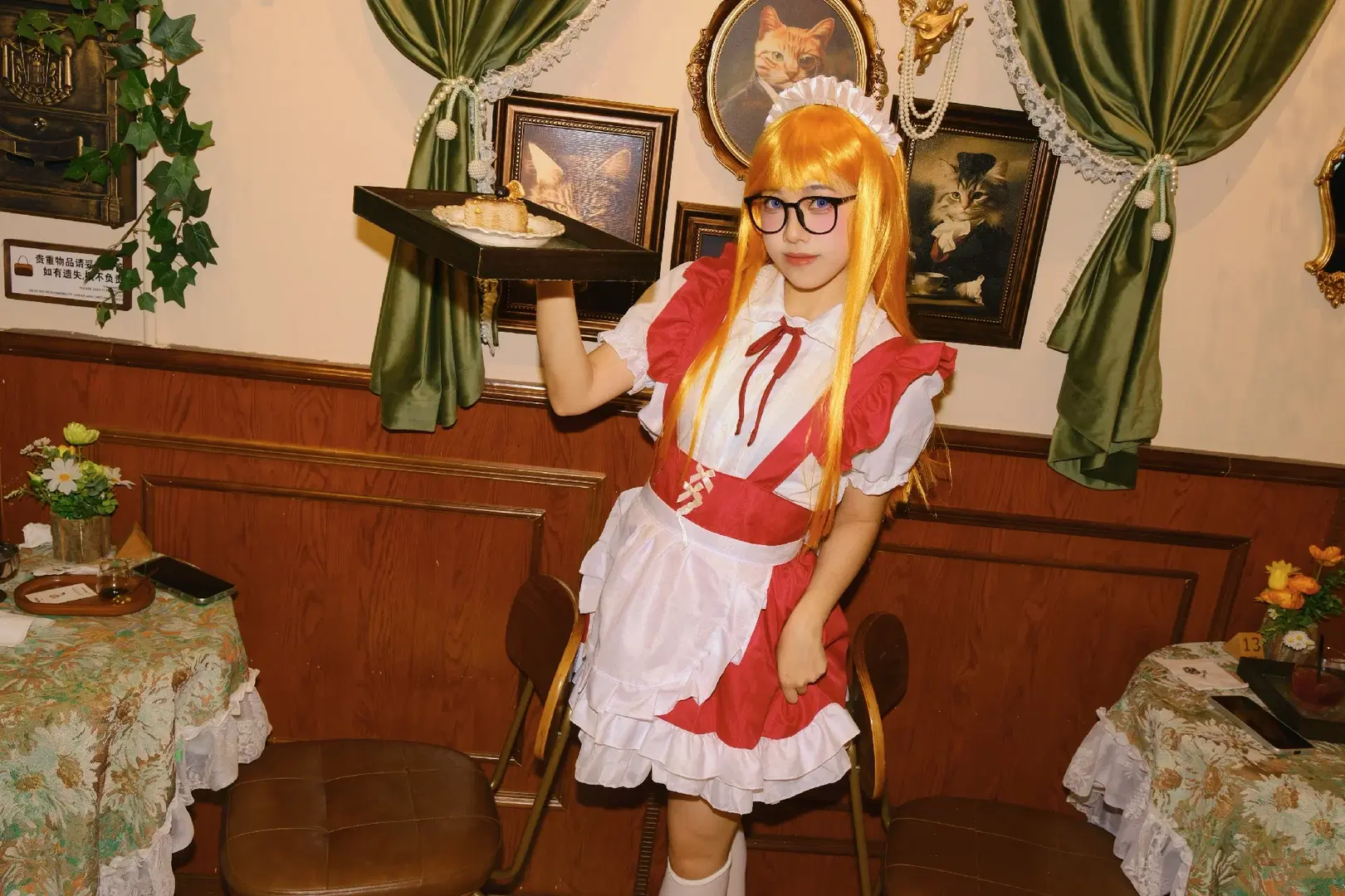 【佐倉双葉コスプレ】レトロな書斎で過ごす物憂げなアフタヌーンティーのひととき - 萧晓雾 - 3枚目