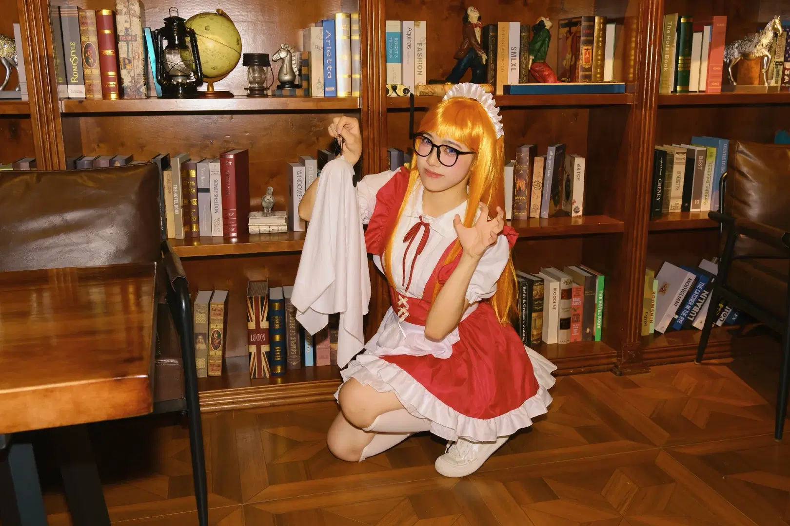 【佐倉双葉コスプレ】レトロな書斎で過ごす物憂げなアフタヌーンティーのひととき - 萧晓雾 - 5枚目