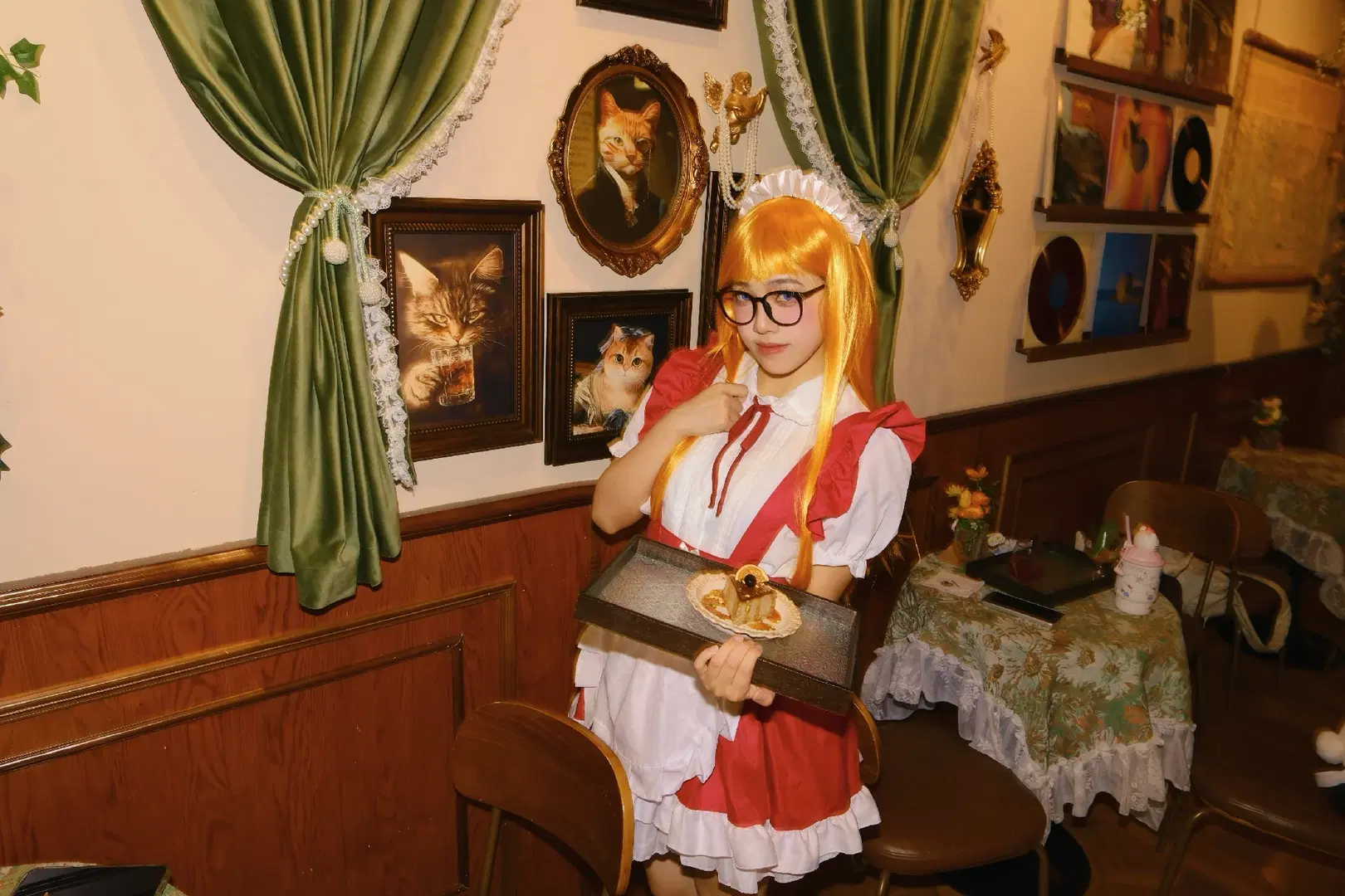 【佐倉双葉コスプレ】レトロな書斎で過ごす物憂げなアフタヌーンティーのひととき - 萧晓雾 - 6枚目