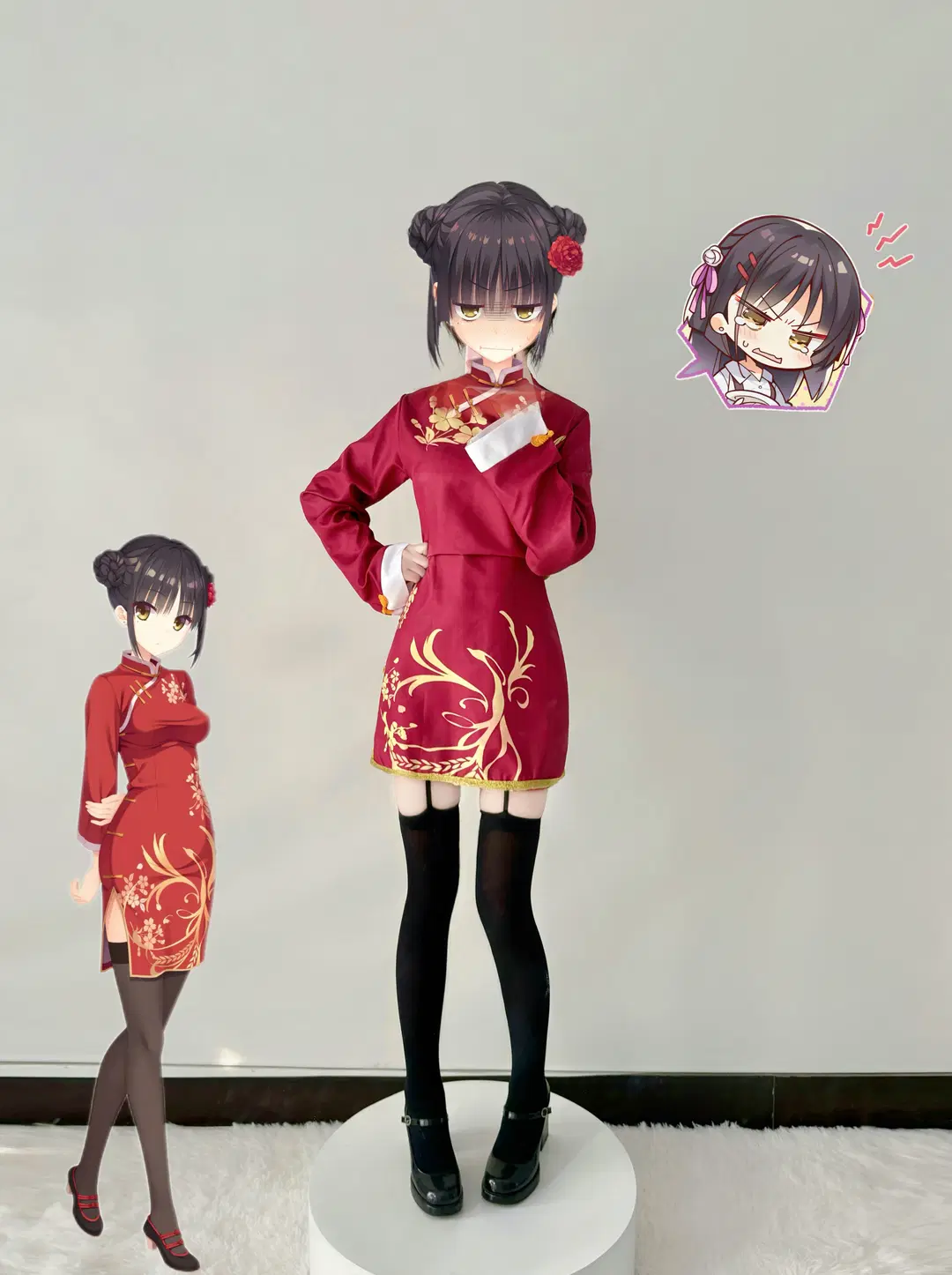 【四季夏目cos】星光咖啡馆里的枣子姐红旗袍试穿 - 小怡 - 第2张