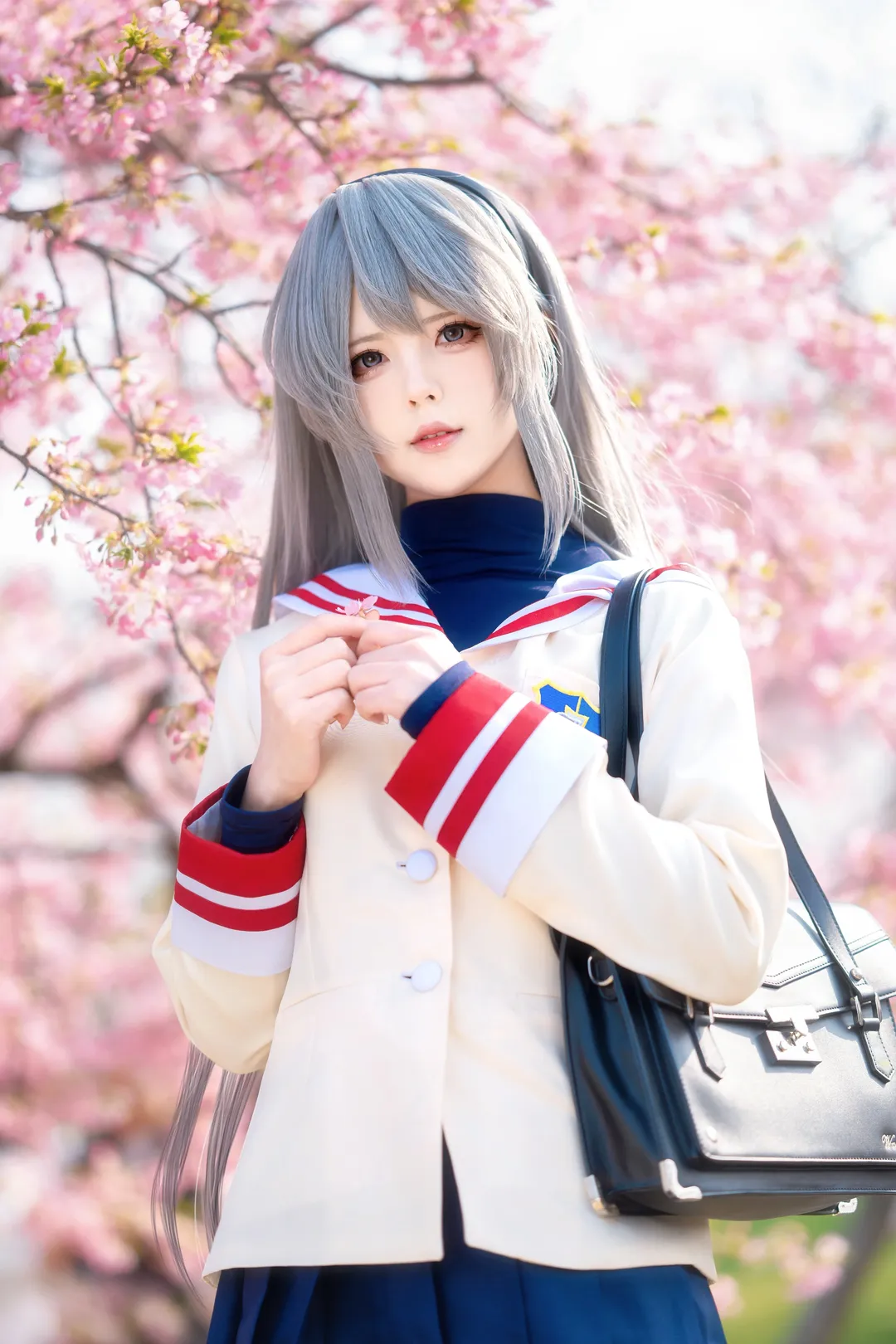 二次元摄影, CLANNAD, 樱花cos, 坂上智代cos, 春天拍照