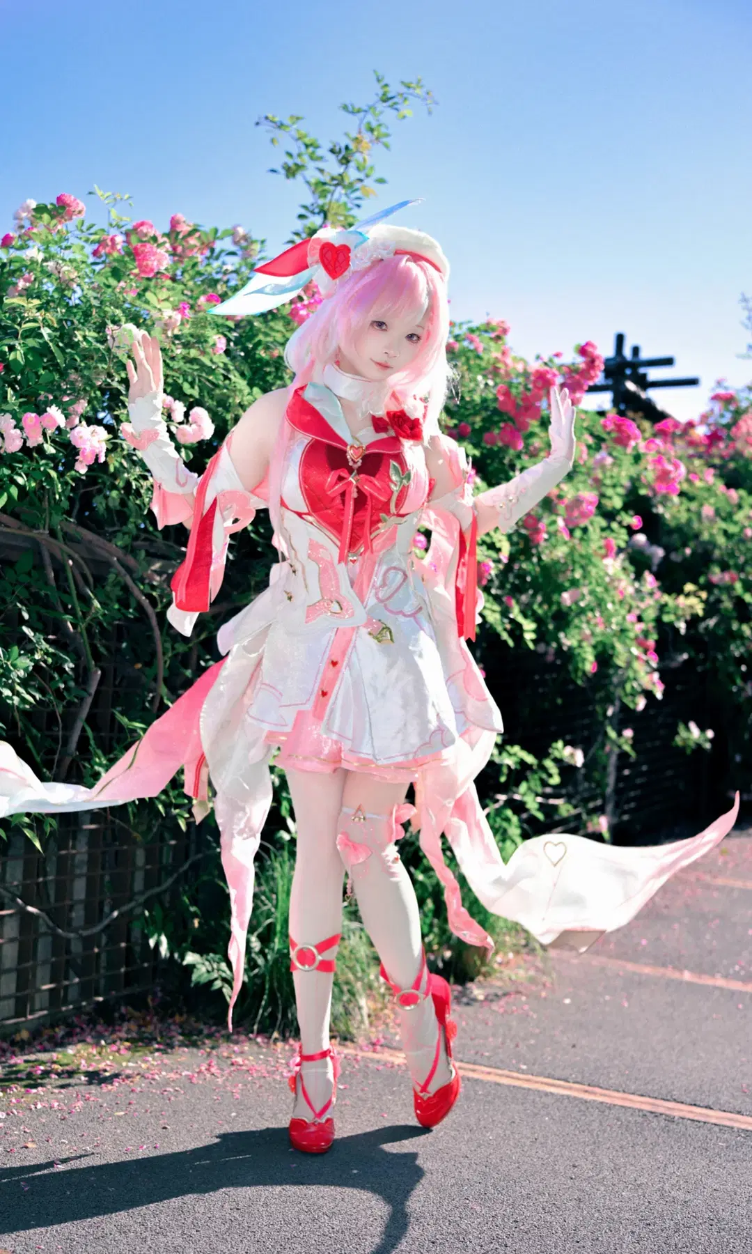 愛莉希雅cos, 崩壞3, 二次元, cosplay攝影, 薔薇花