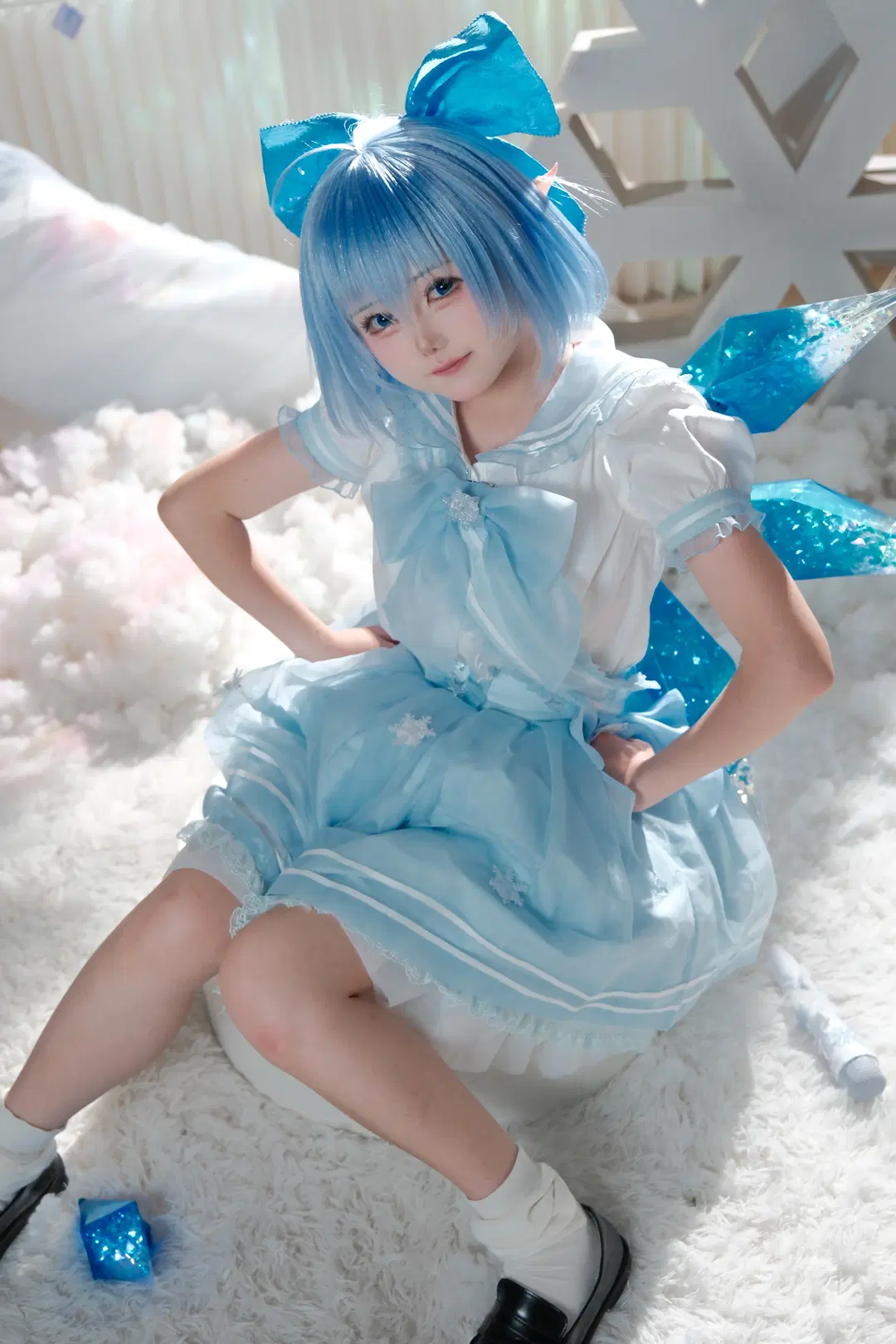 东方project, 二次元cos, 琪露诺cos, baka, 冰雪主题cos
