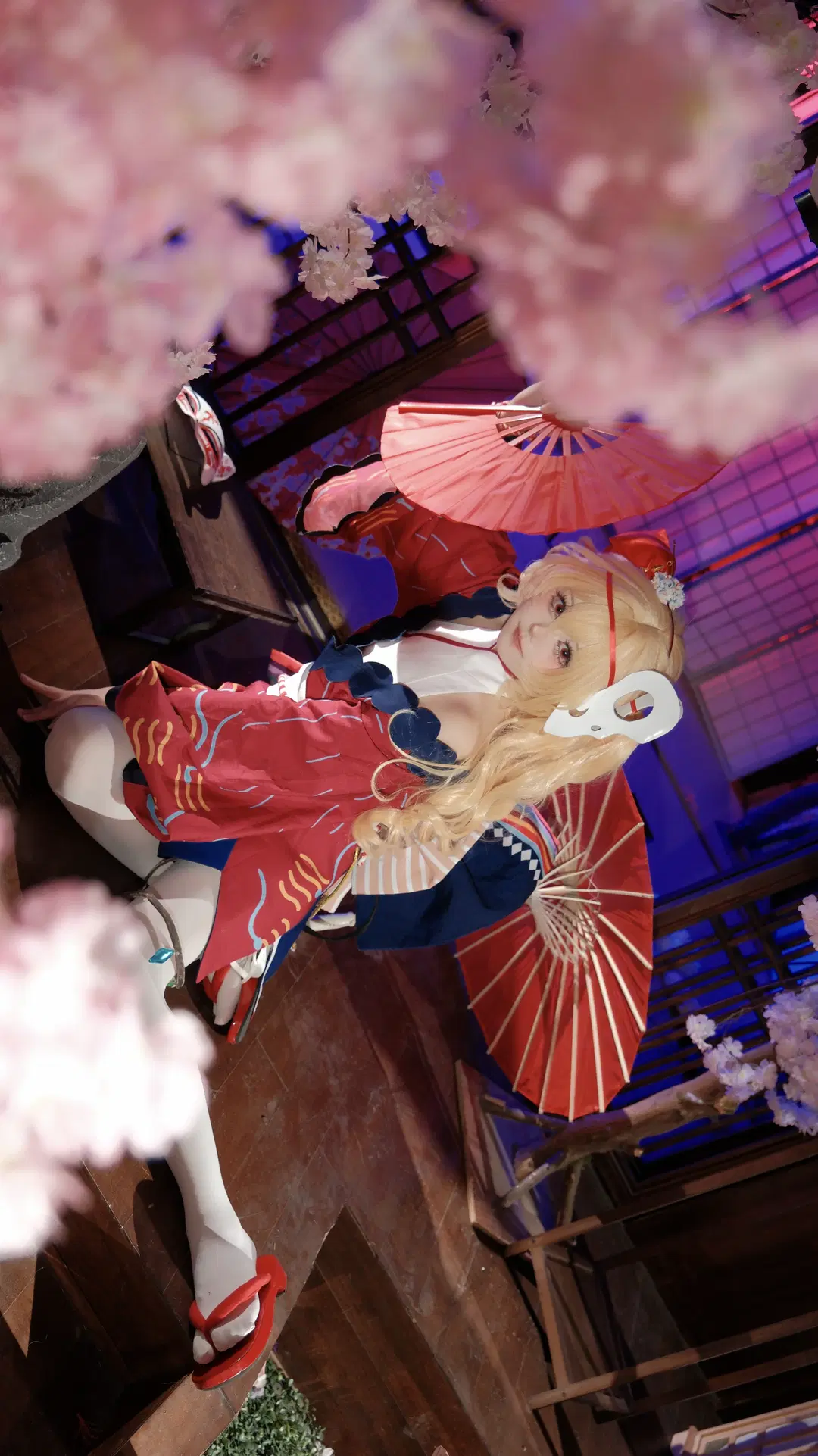 东方project, 红魔馆, 白丝, 芙兰朵露cos, 碎华变
