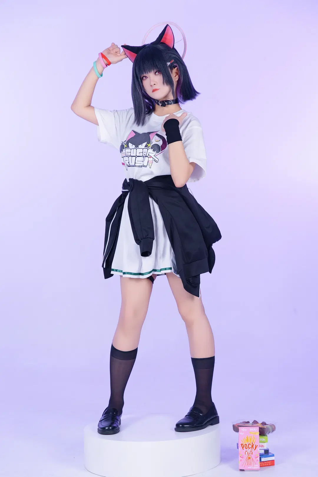 白棚拍摄, 蔚蓝档案, 碧蓝档案, 杏山和纱cos, 丝袜