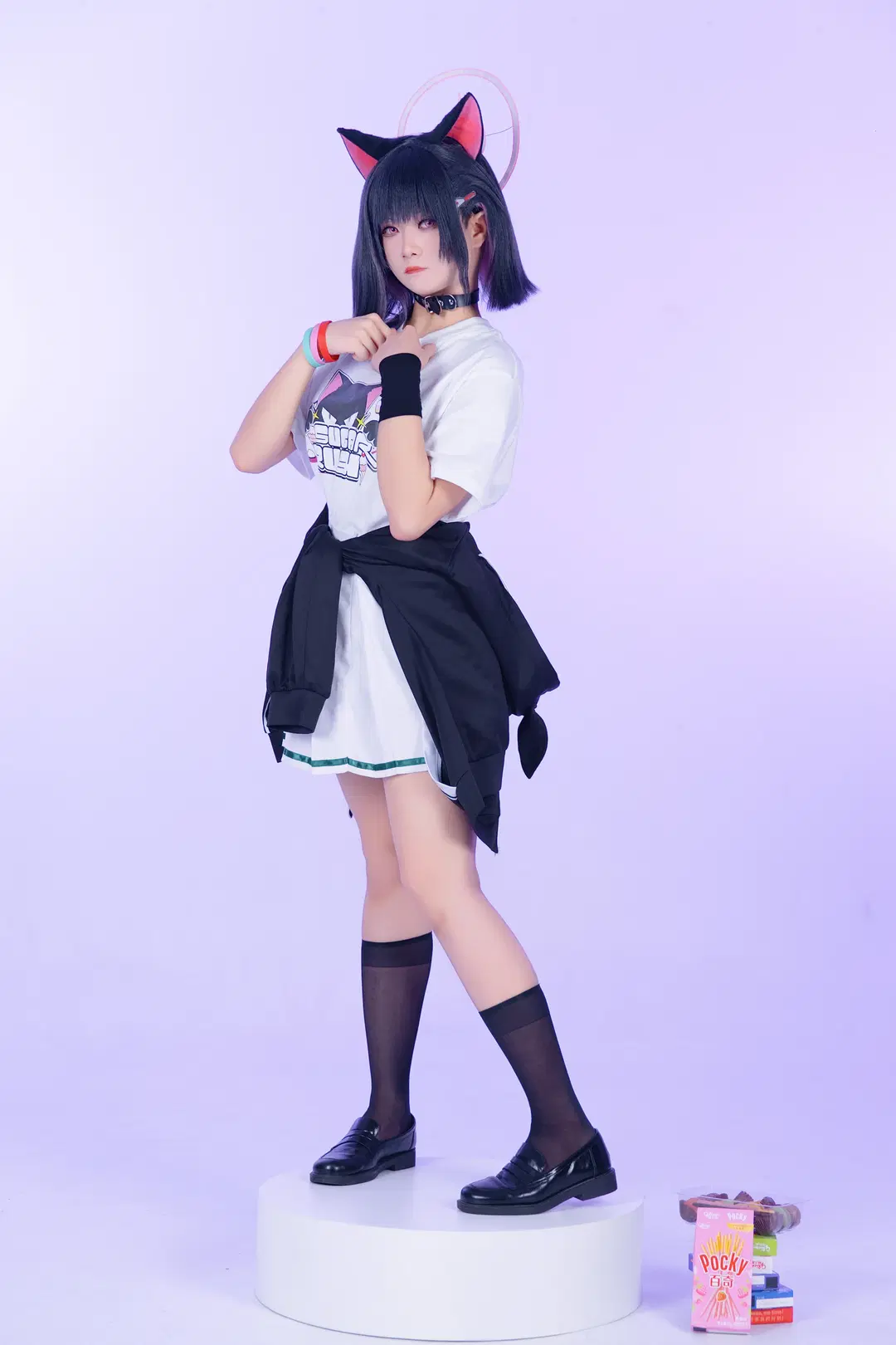 【杏山和纱cos】蔚蓝档案白棚正片，主唱小猫的舞台感 - 古明地_小石 - 第4张