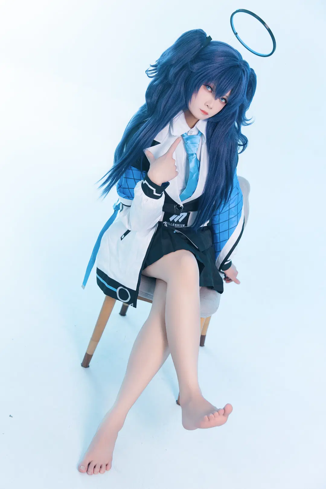 cosplay, 蔚蓝档案, 白棚, 早濑优香cos, 肉腿