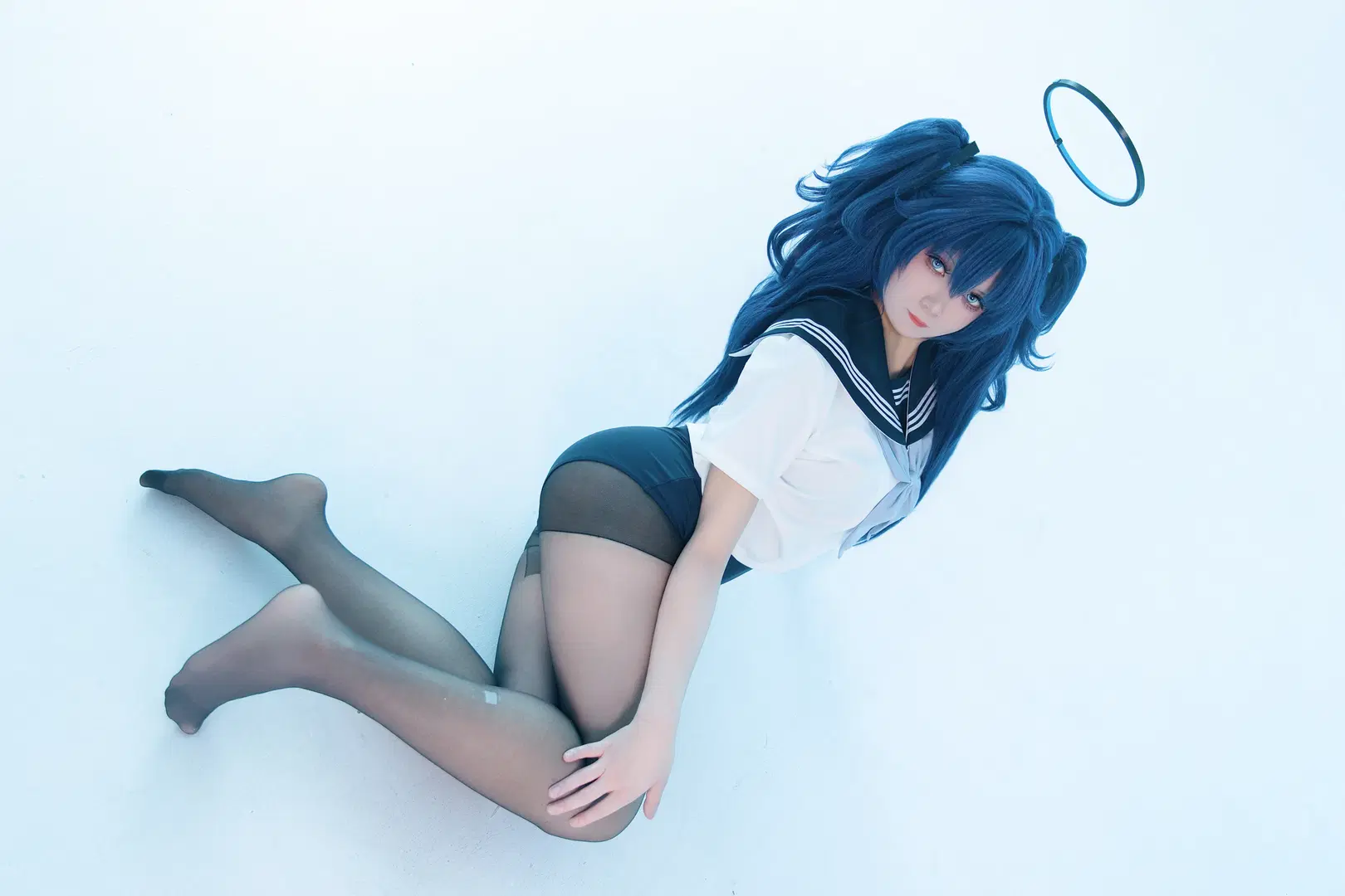 【早瀨優香cos】蔚藍檔案的藍髮少女 - 古明地_小石 - 第4張