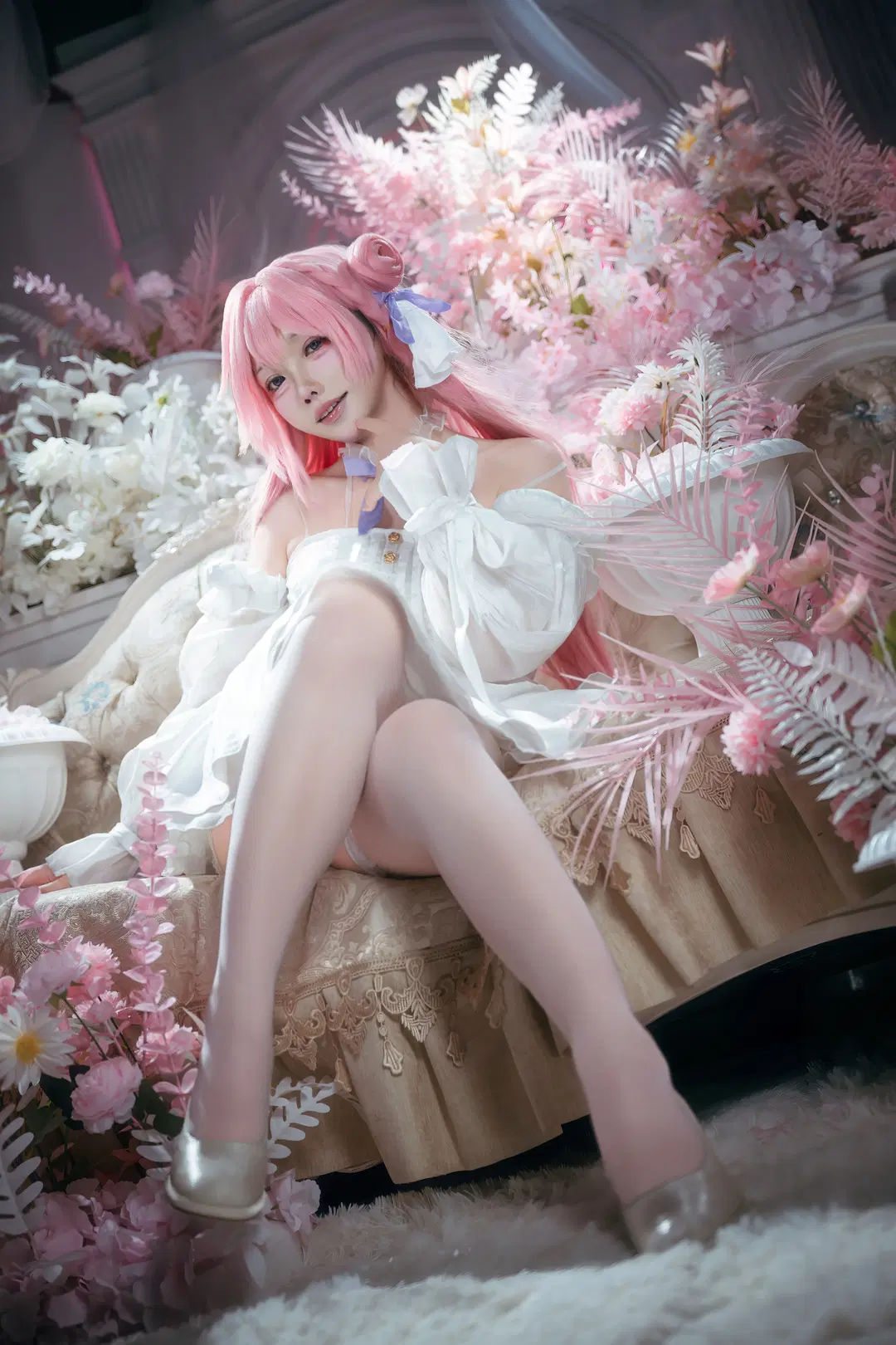 【ドロシーコスプレ】勝利の女神：NIKKE ピンク髪と純白のドレープが織りなす夢幻の調和 - 一只豆沙团子 - 3枚目