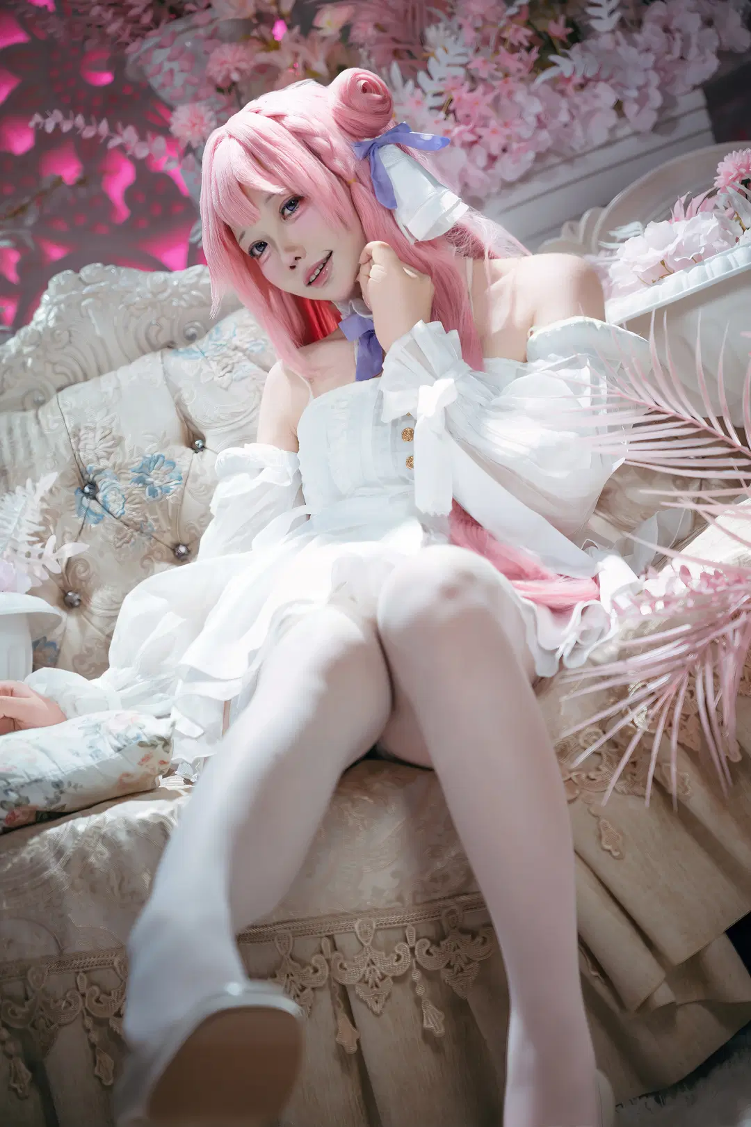二次元コスプレ, 勝利の女神：NIKKE, ドロシーコスプレ, ハイキー撮影, ストッキング