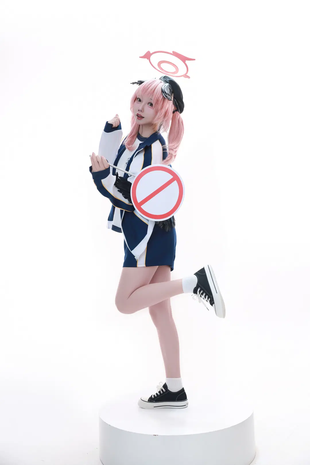 【Shimoe Koharu cosplay】Blue Archive Gymnastics Uniform White Studio Photography Log by 一只豆沙团子 - Image 4