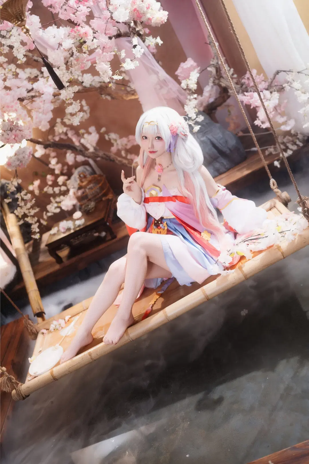 鸣潮, 今汐cos, 国风cos, 樱花写真, 桃夭灼灼