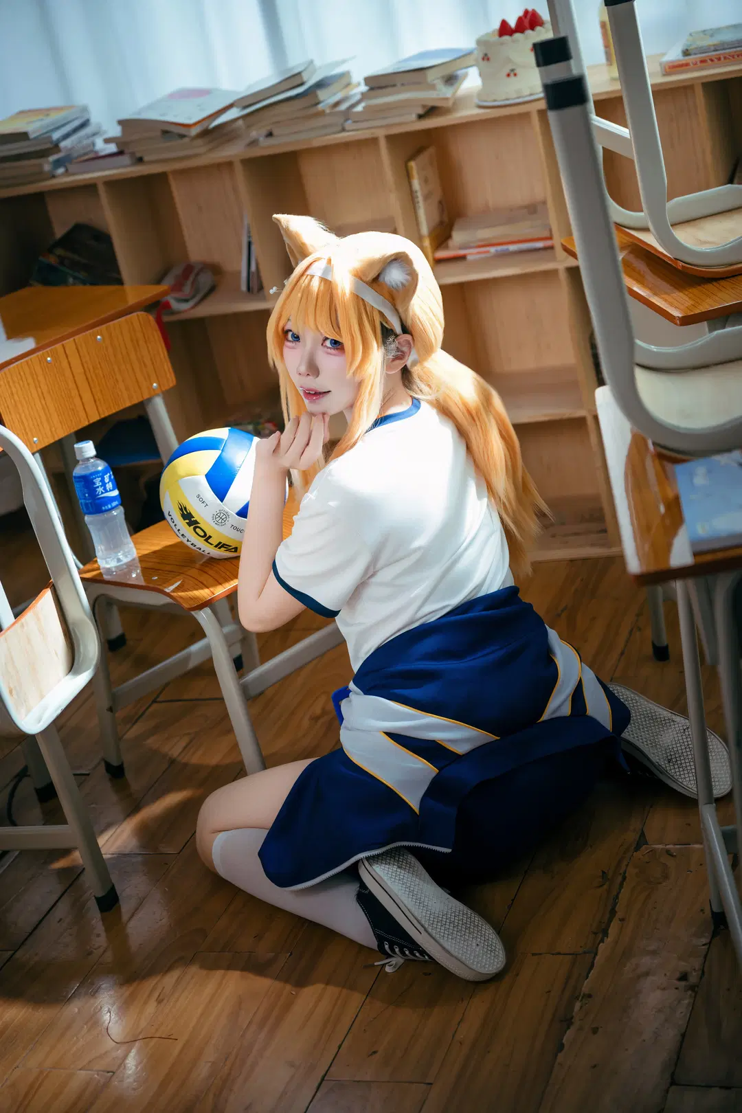 【Iochi Mari cosplay】Blue Archive: Gymnastics Uniform Shooting Record in Campus Style by 一只豆沙团子 - Image 4