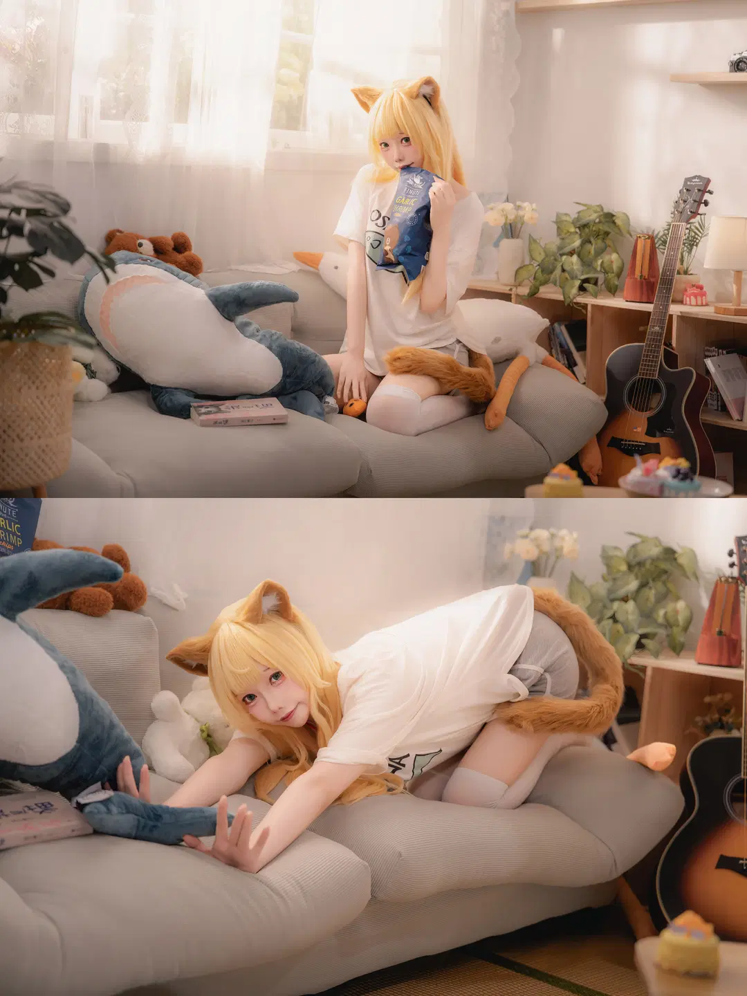 【黄豆粉cos】阳台看星星的居家猫娘 - 一只豆沙团子 - 第6张