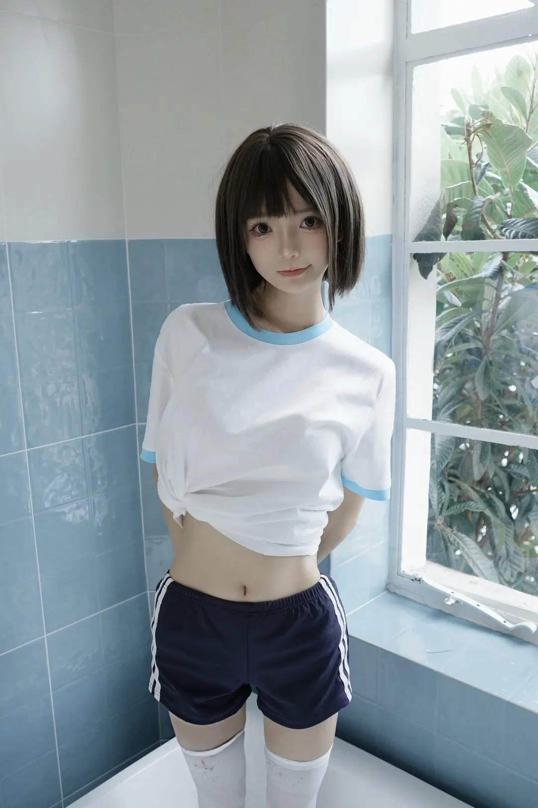 Short Hair Summer Gymnastics Uniform: Japanese Style Photography Shoot Record of Innocent Allure by 小山早见 - Image 3
