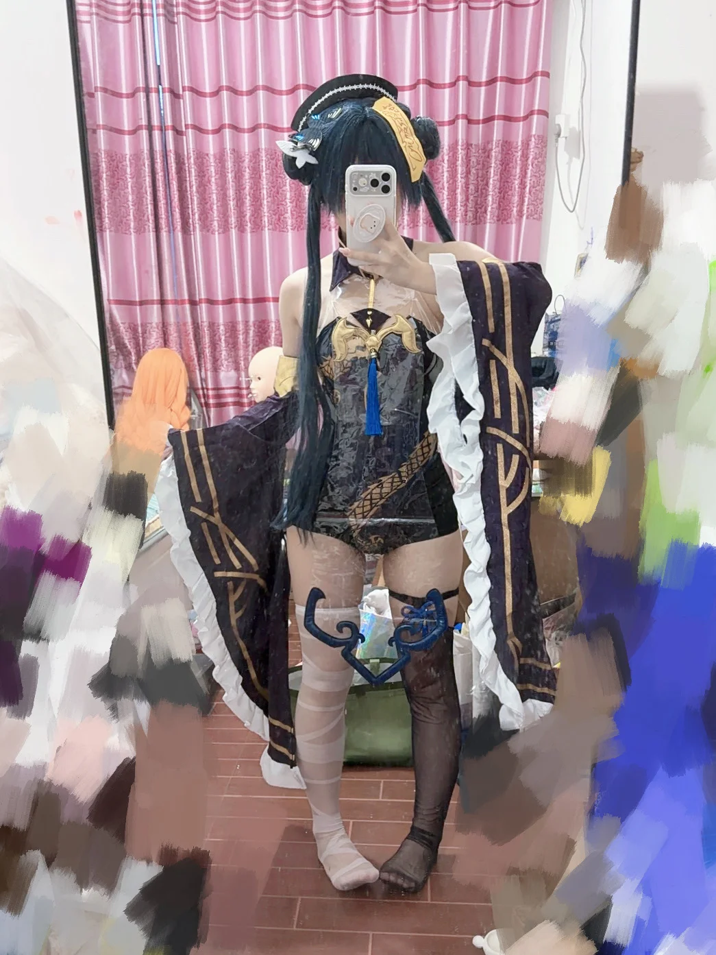 cosplay, 蔚蓝档案, 妃咲cos, 小僵尸, 黑丝
